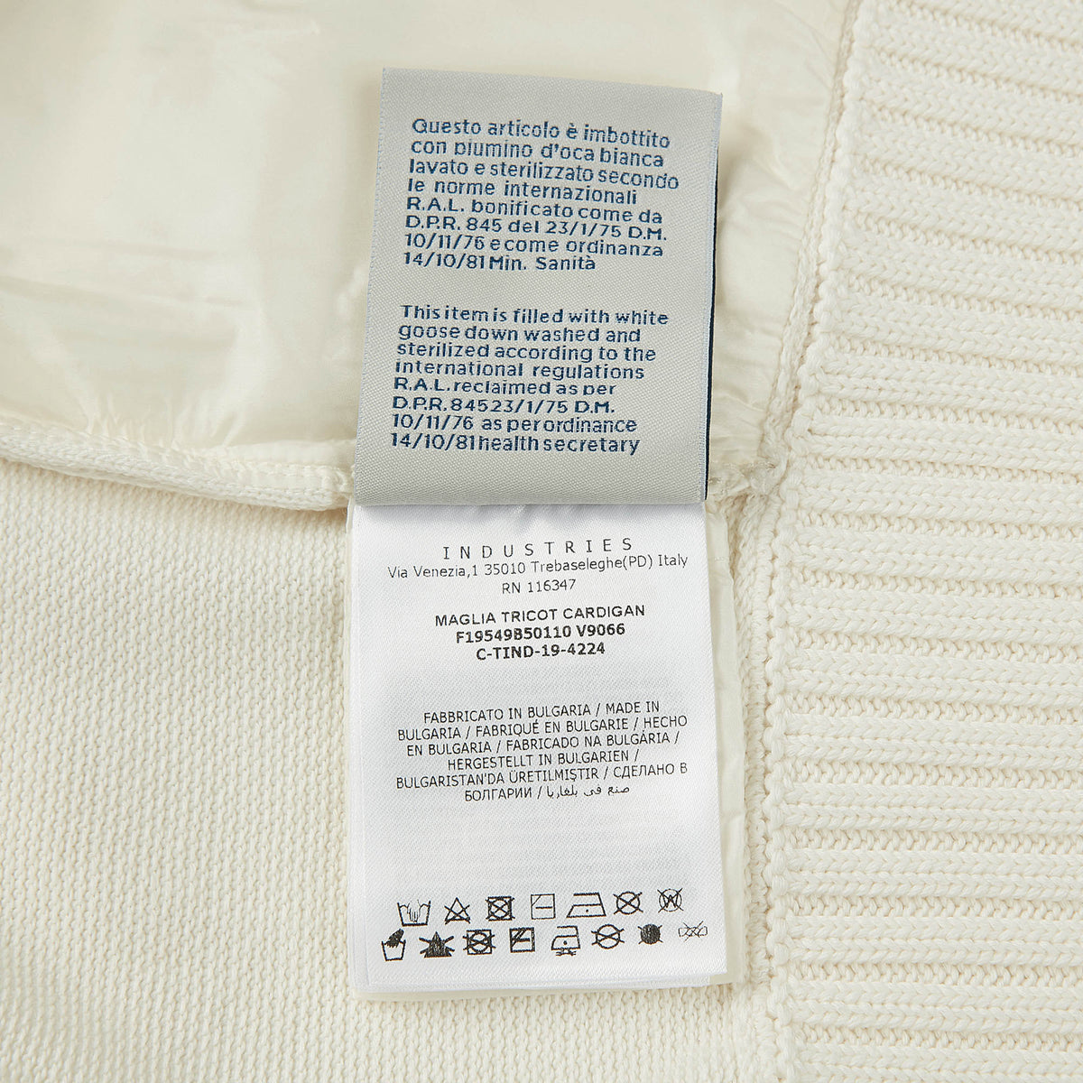 Cardigan zippé blanc pour filles