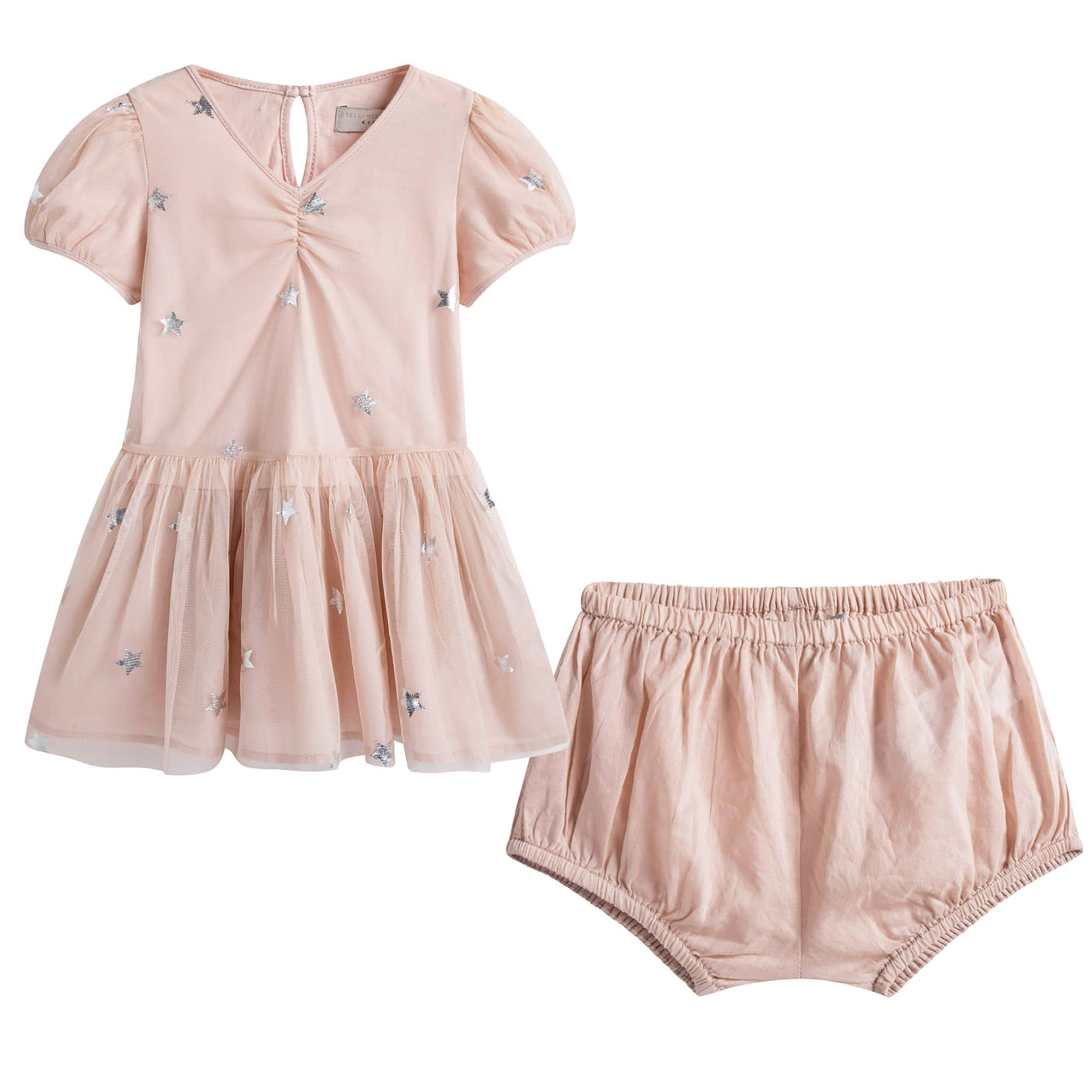 Baby Girls Dark Pink Peony Twinkle Printed 'Miss' Dress