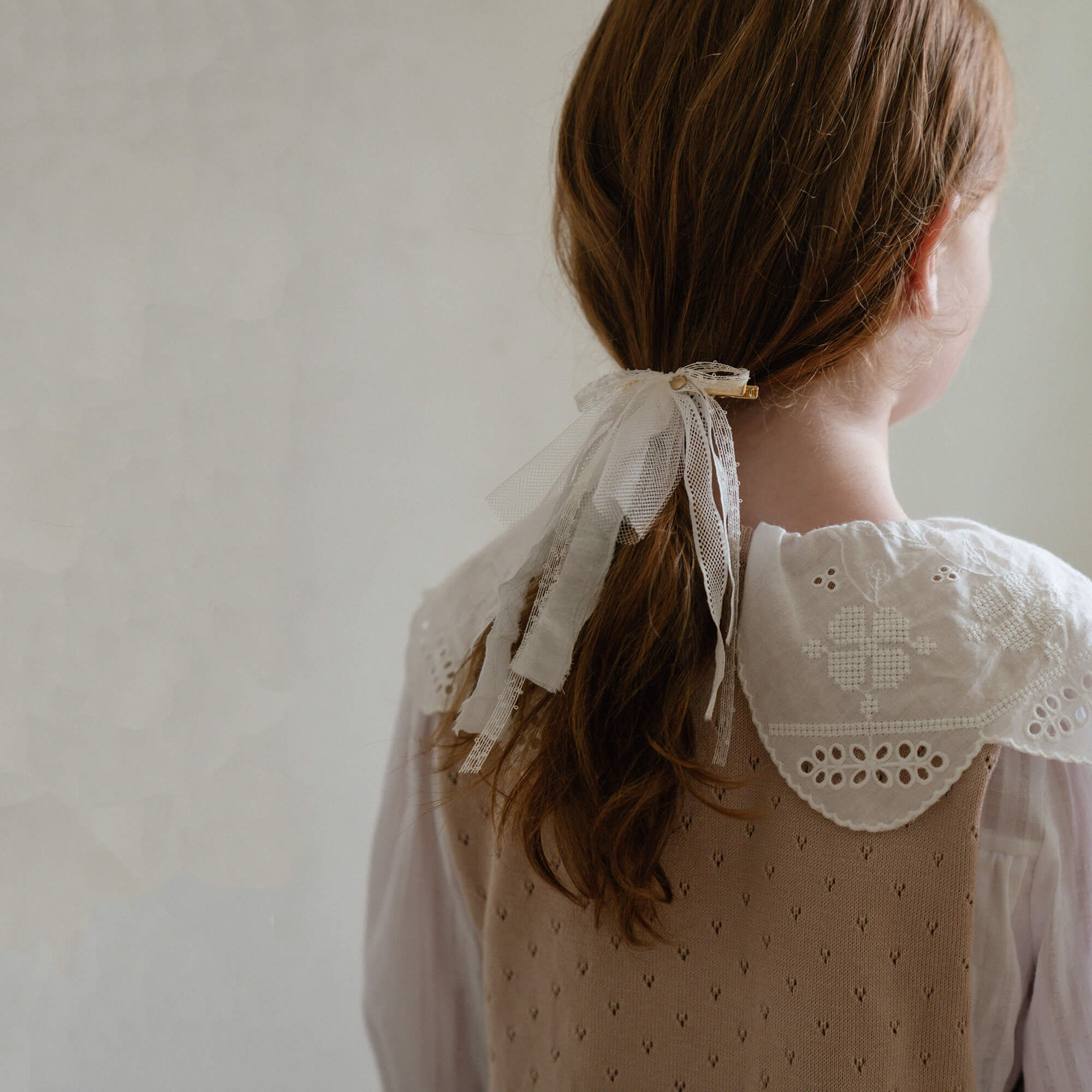 Girls White Hair Clip