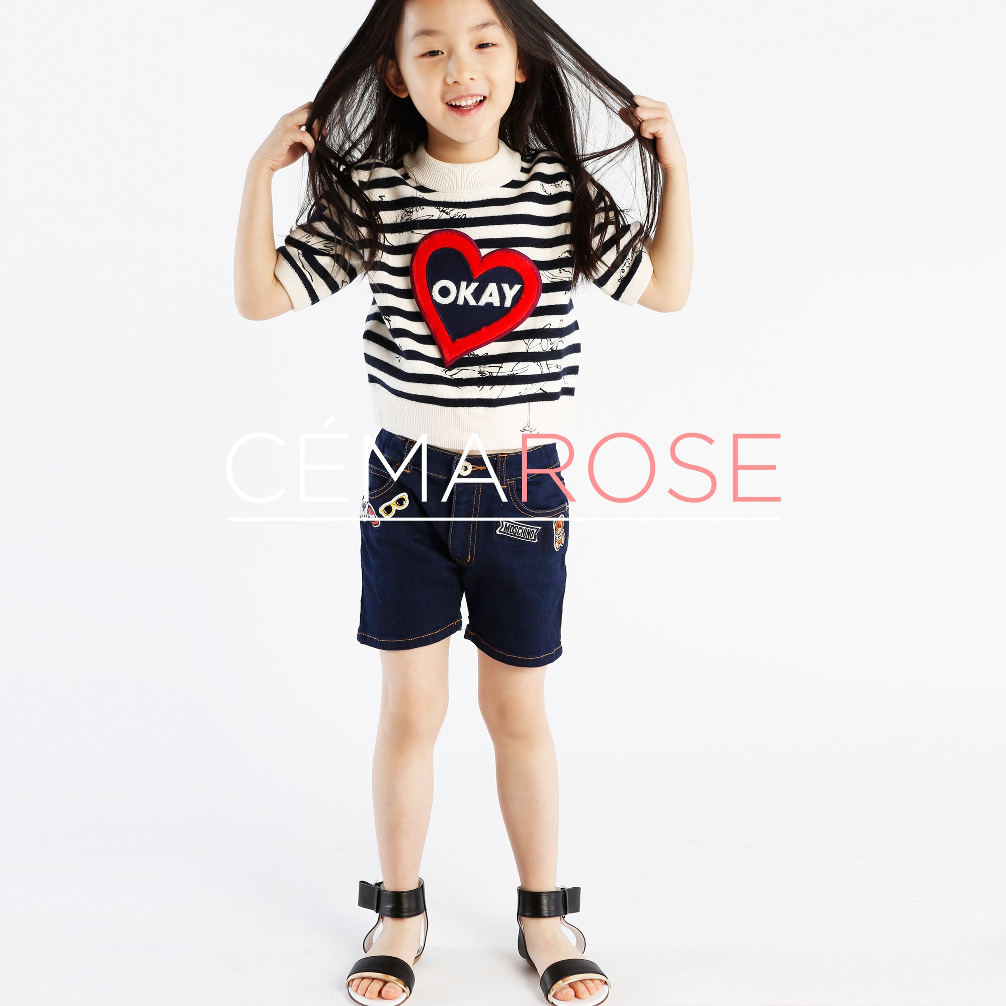 Girls & Boys Dark Blue Cotton Shorts