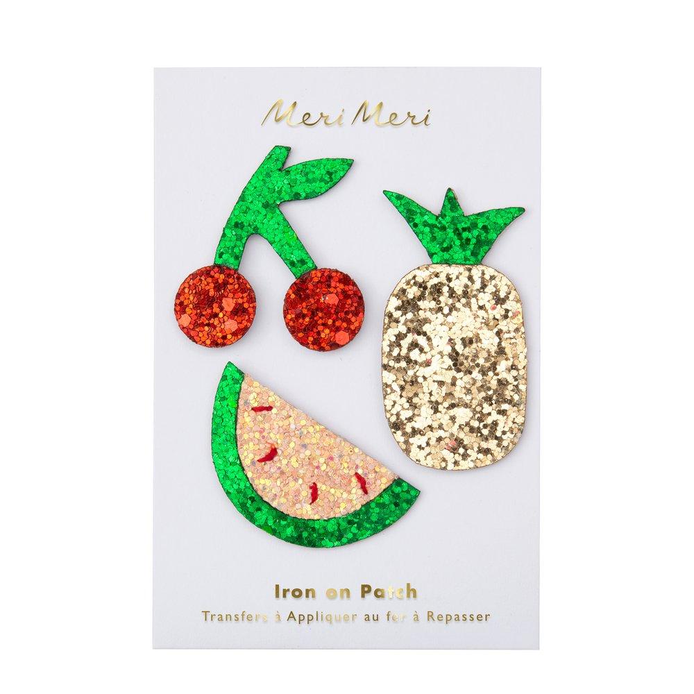 Glitter Fruit Patches (Set of 3)
