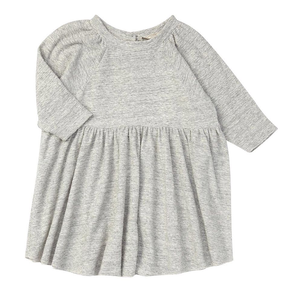 Girls Light Grey Fleece Dress - CÉMAROSE | Children's Fashion Store