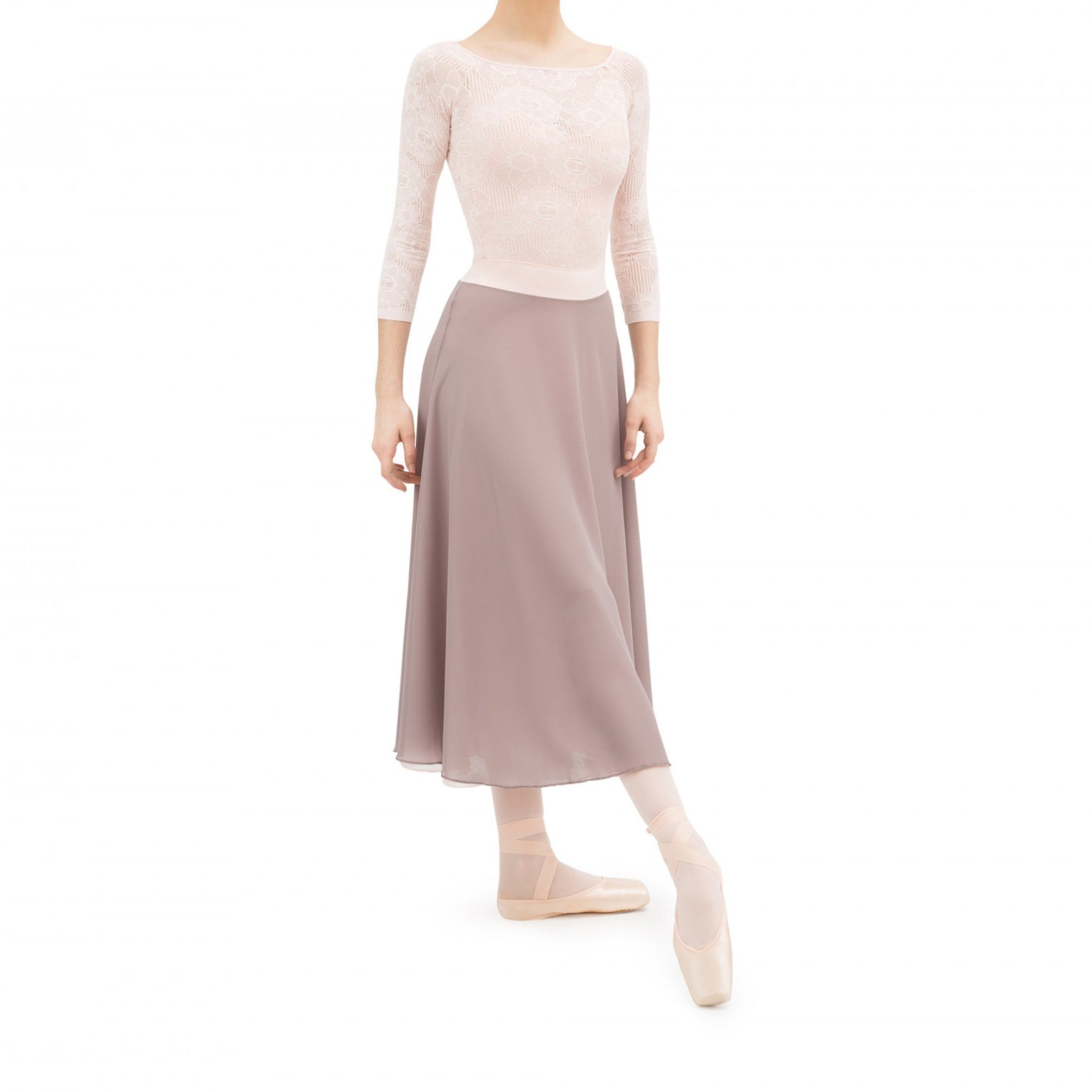 Girls Light Pink Lace Ballet Top