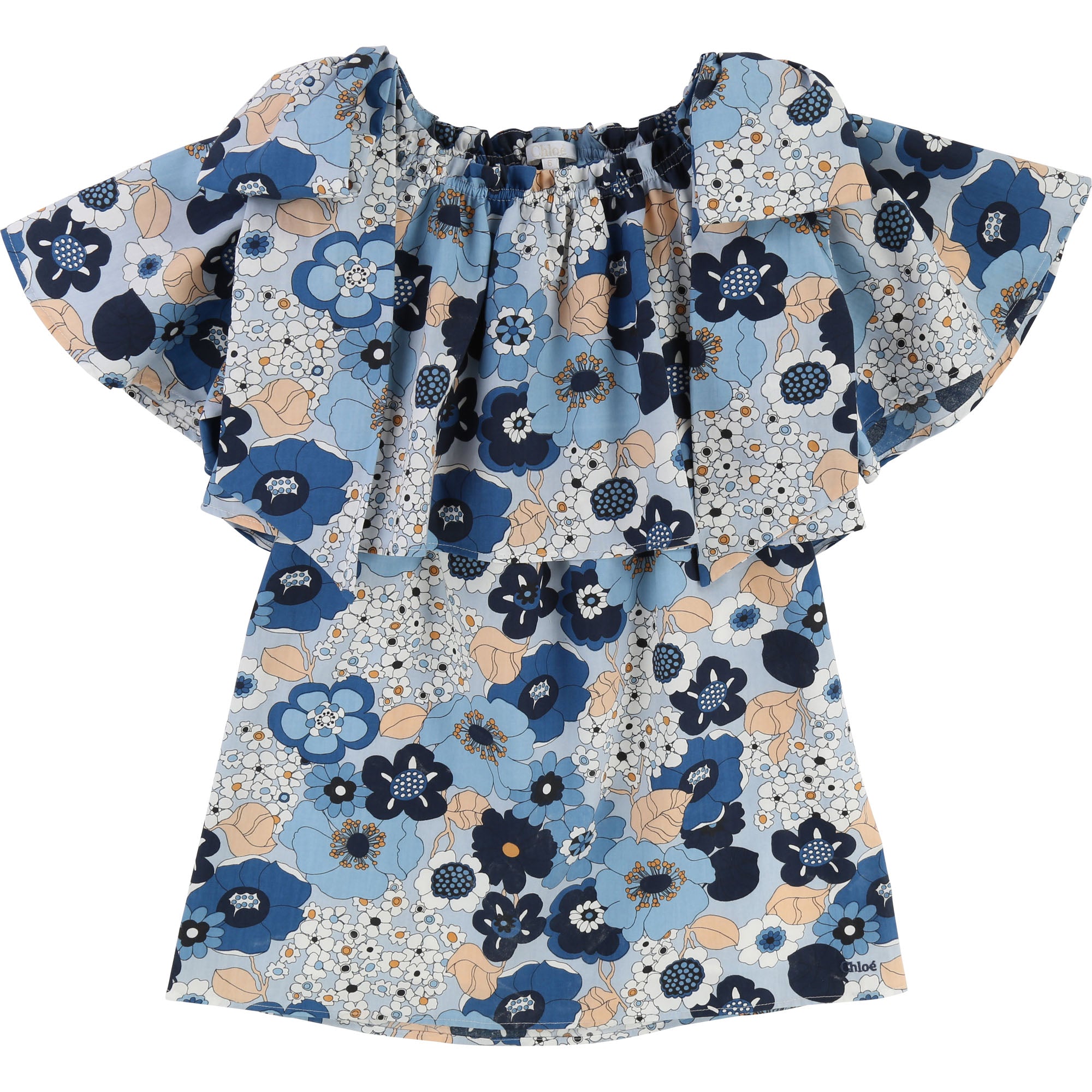 Girls Blue Flower Dress