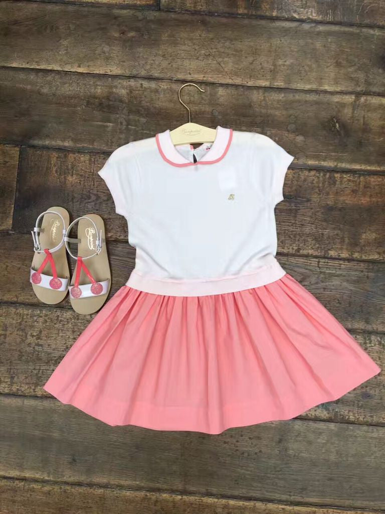 女大童白粉拼接连衣裙 - CÉMAROSE | Children's Fashion Store