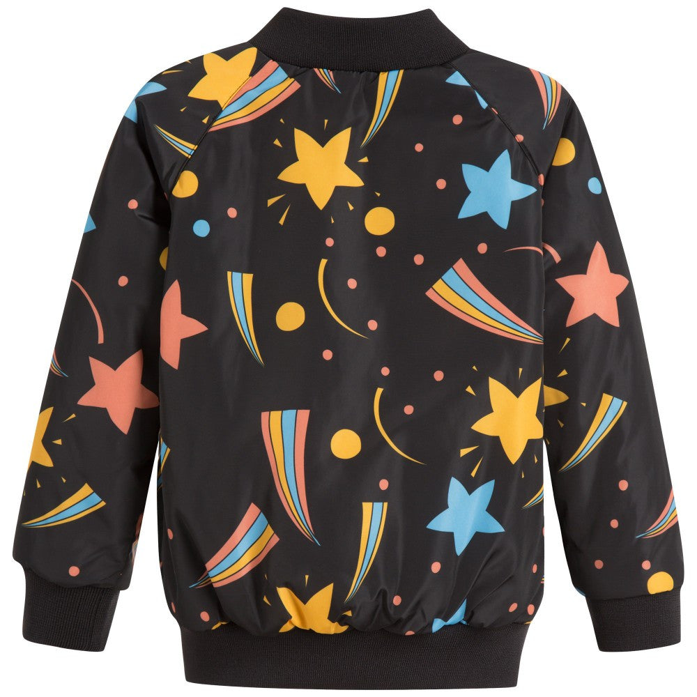 Girls Black Starry Sky Printed Jackt - CÉMAROSE | Children's Fashion Store - 2