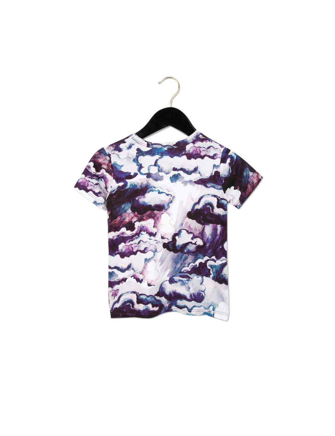 Girls Purple Seas Of Clouds Printed T-Shirt - CÉMAROSE | Children's Fashion Store - 2