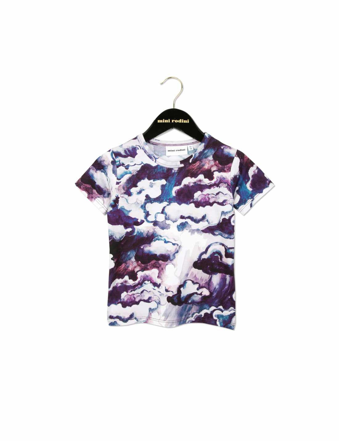 Girls Purple Seas Of Clouds Printed T-Shirt - CÉMAROSE | Children's Fashion Store - 1