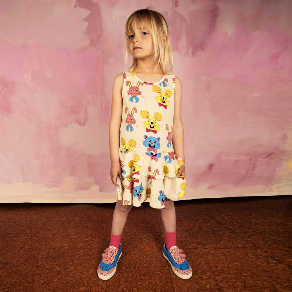 Girls White Tivoli Toy Printed Frill Dress - CÉMAROSE | Children's Fashion Store - 2