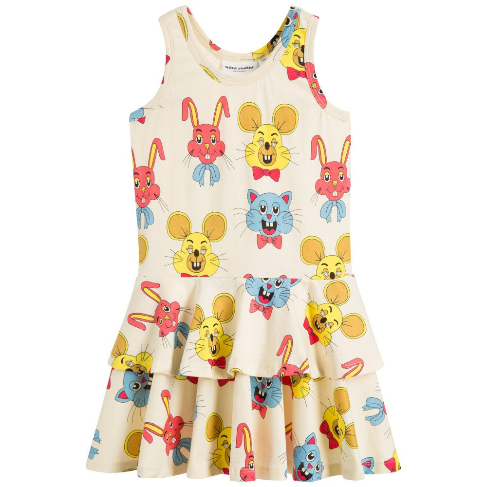 Girls White Tivoli Toy Printed Frill Dress - CÉMAROSE | Children's Fashion Store - 1