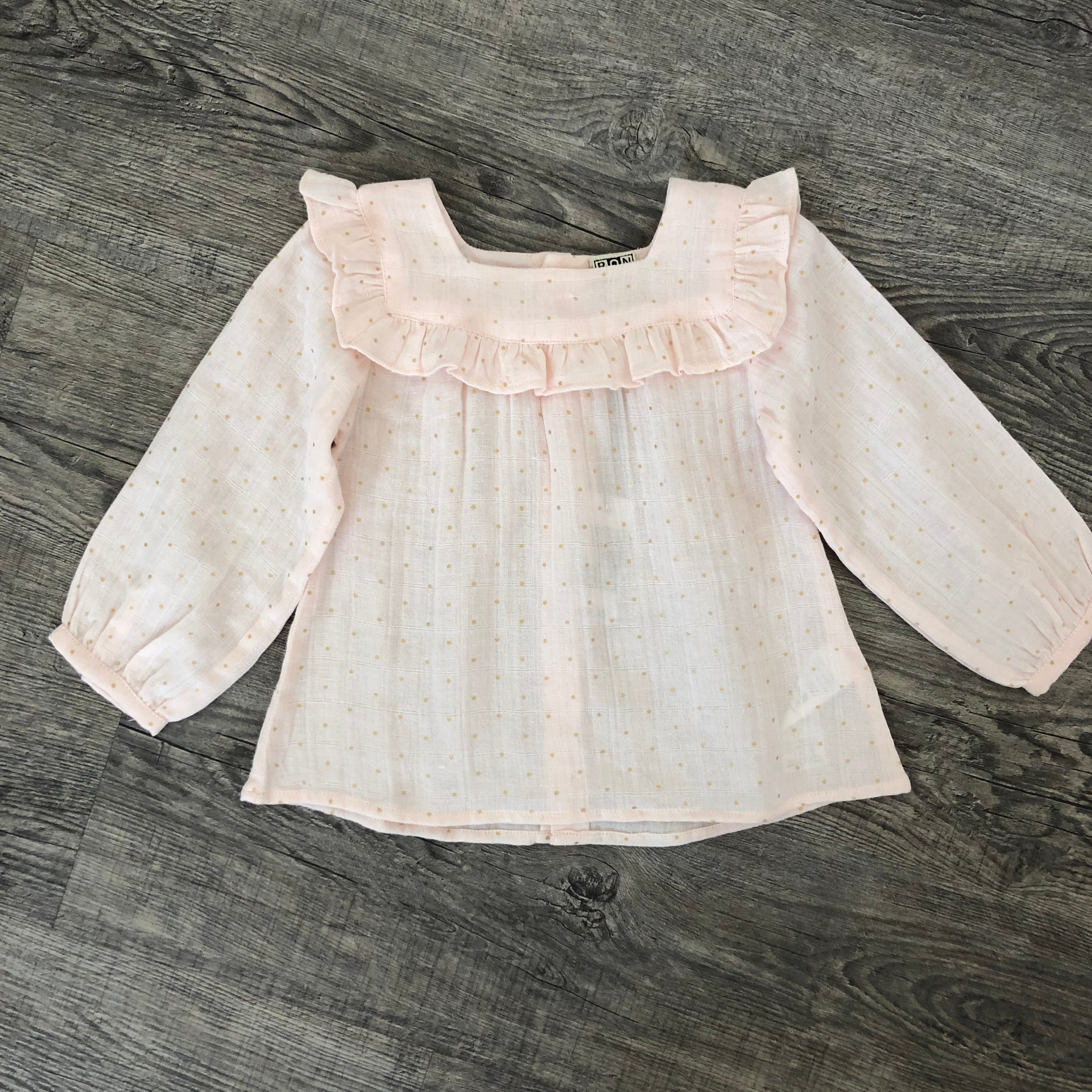 Baby Girls Light Pink Cotton Blouse