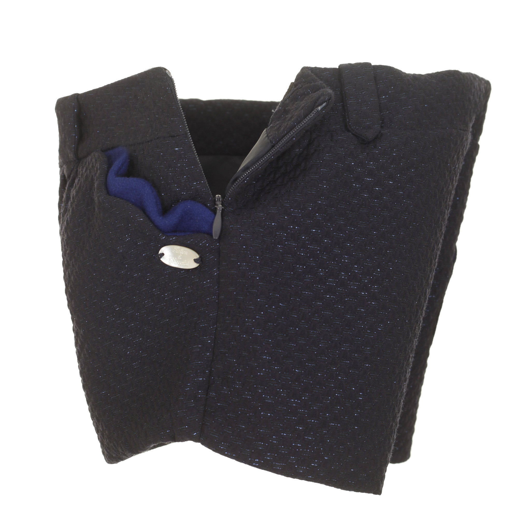 Girls Navy Blue Short With White Spot Trims - CÉMAROSE | Children's Fashion Store - 4
