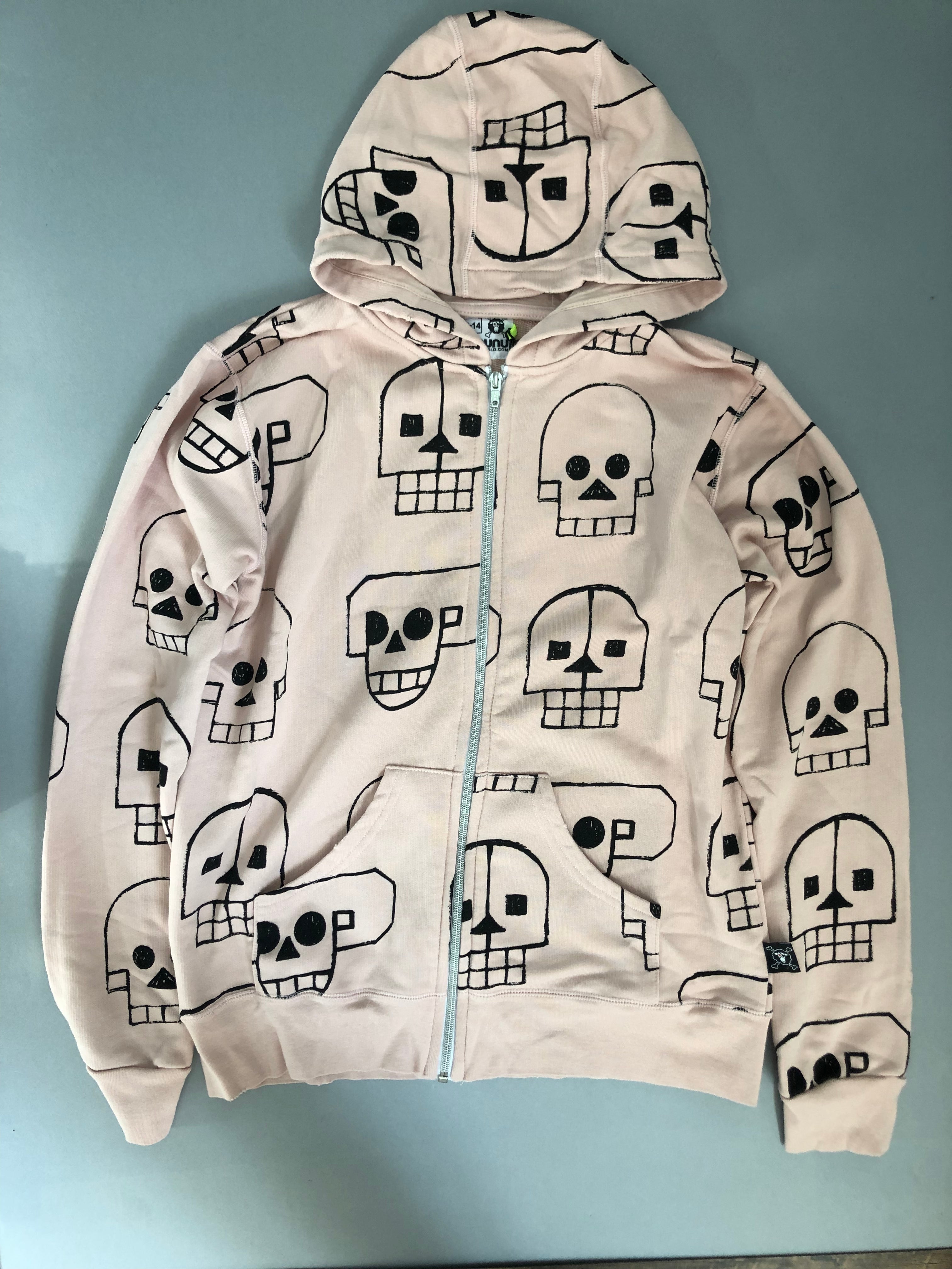 Girls Pink Skull Robot Cotton Coat