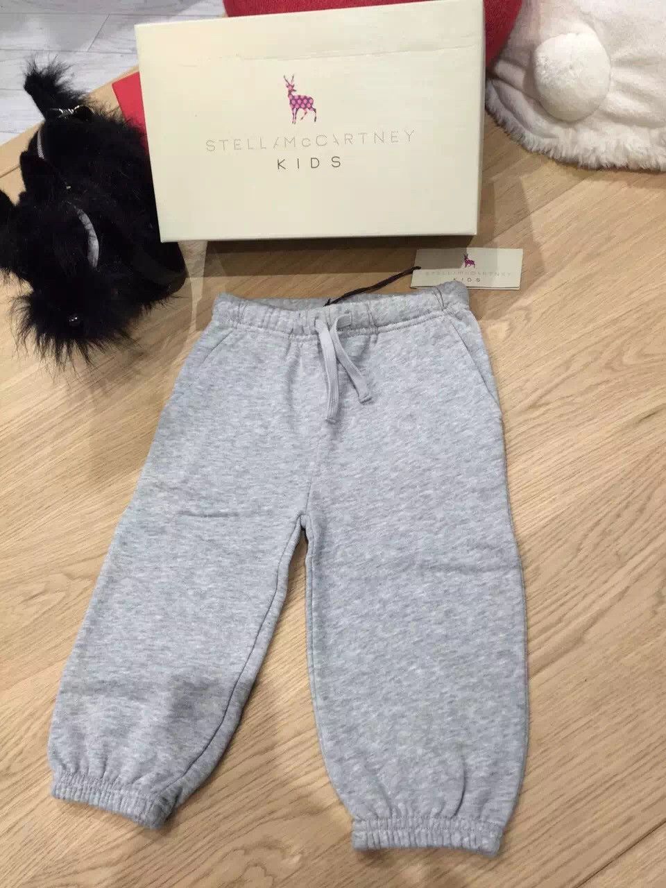 Loopie Baby Grey Cotton Trousers With Bottoms - CÉMAROSE | Children's Fashion Store