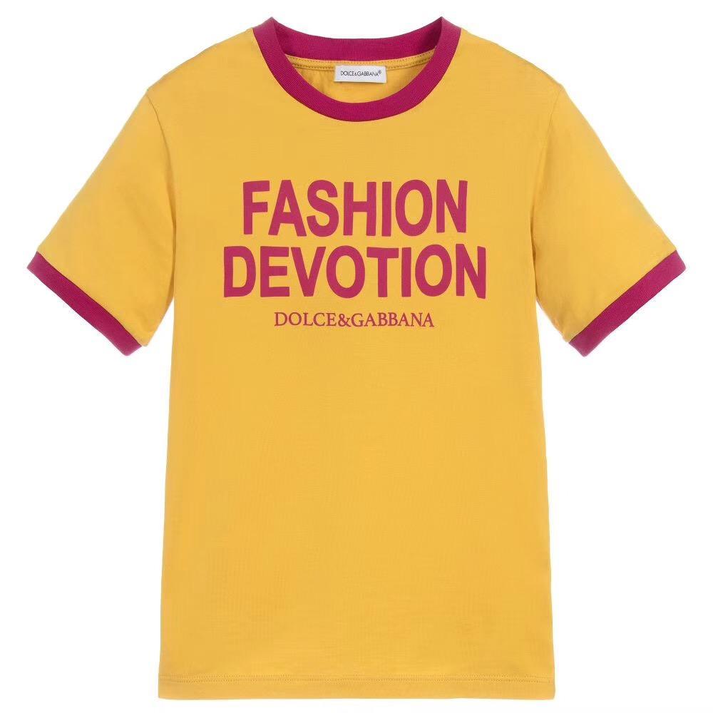Girls & Boys Cream Cotton T-shirt