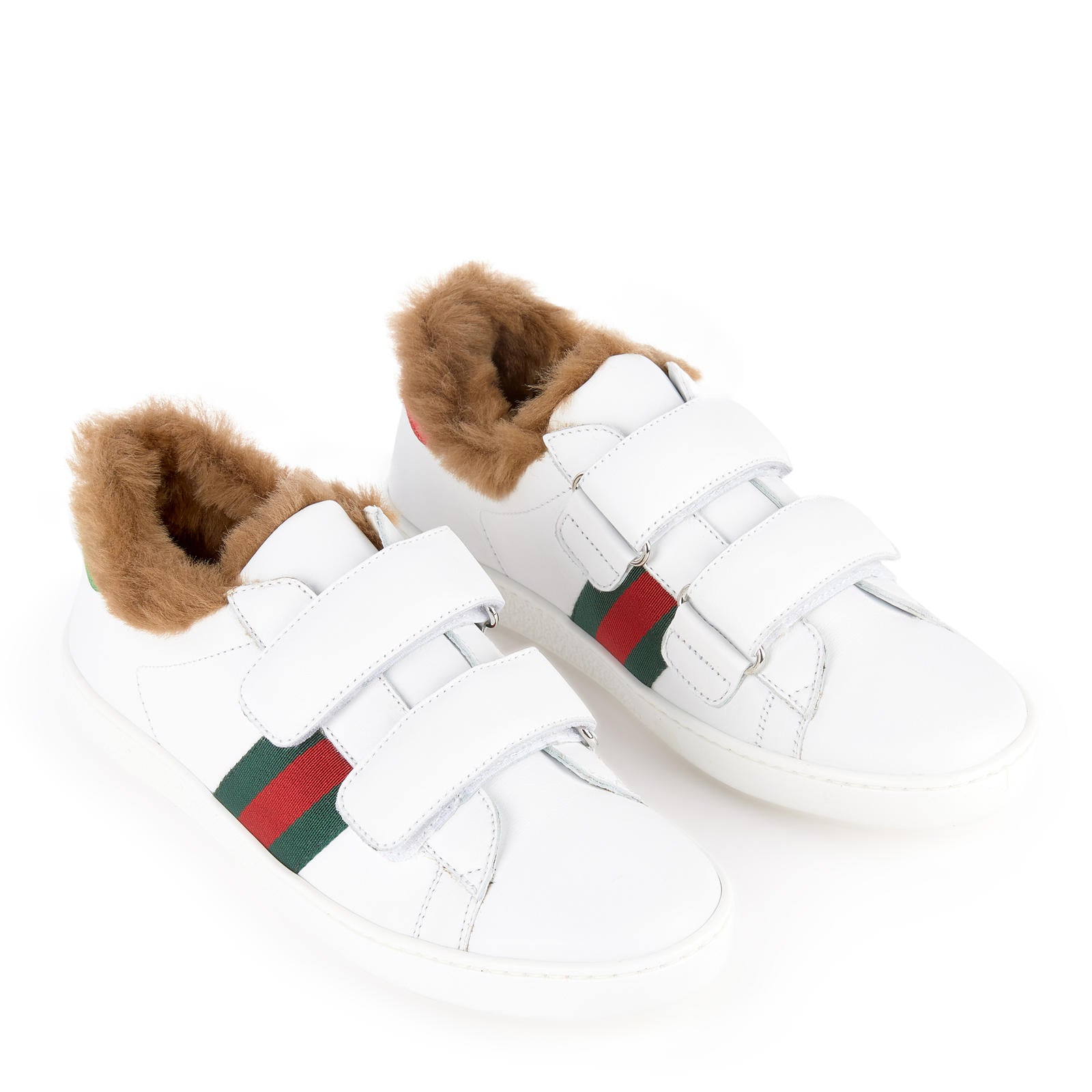 Baby Girls White Leather Trainers
