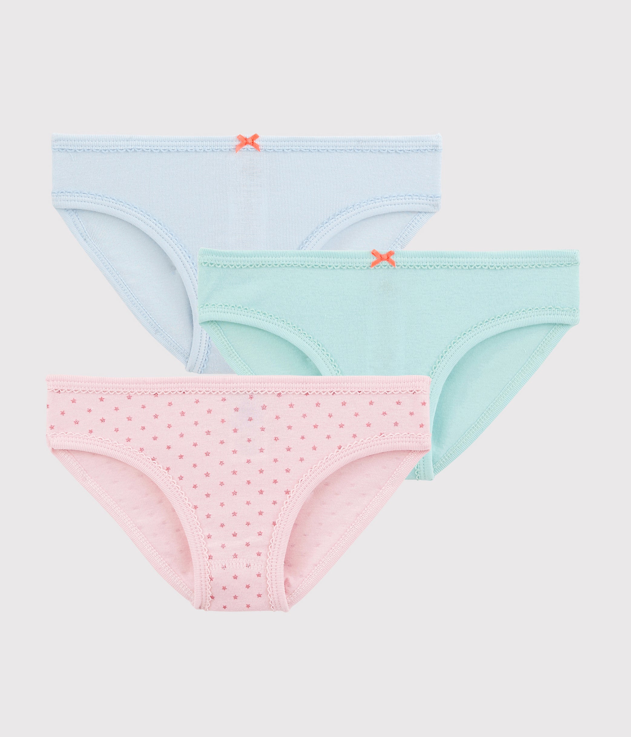 Girls Multicolor Cotton Underwear Set(3 Pack)