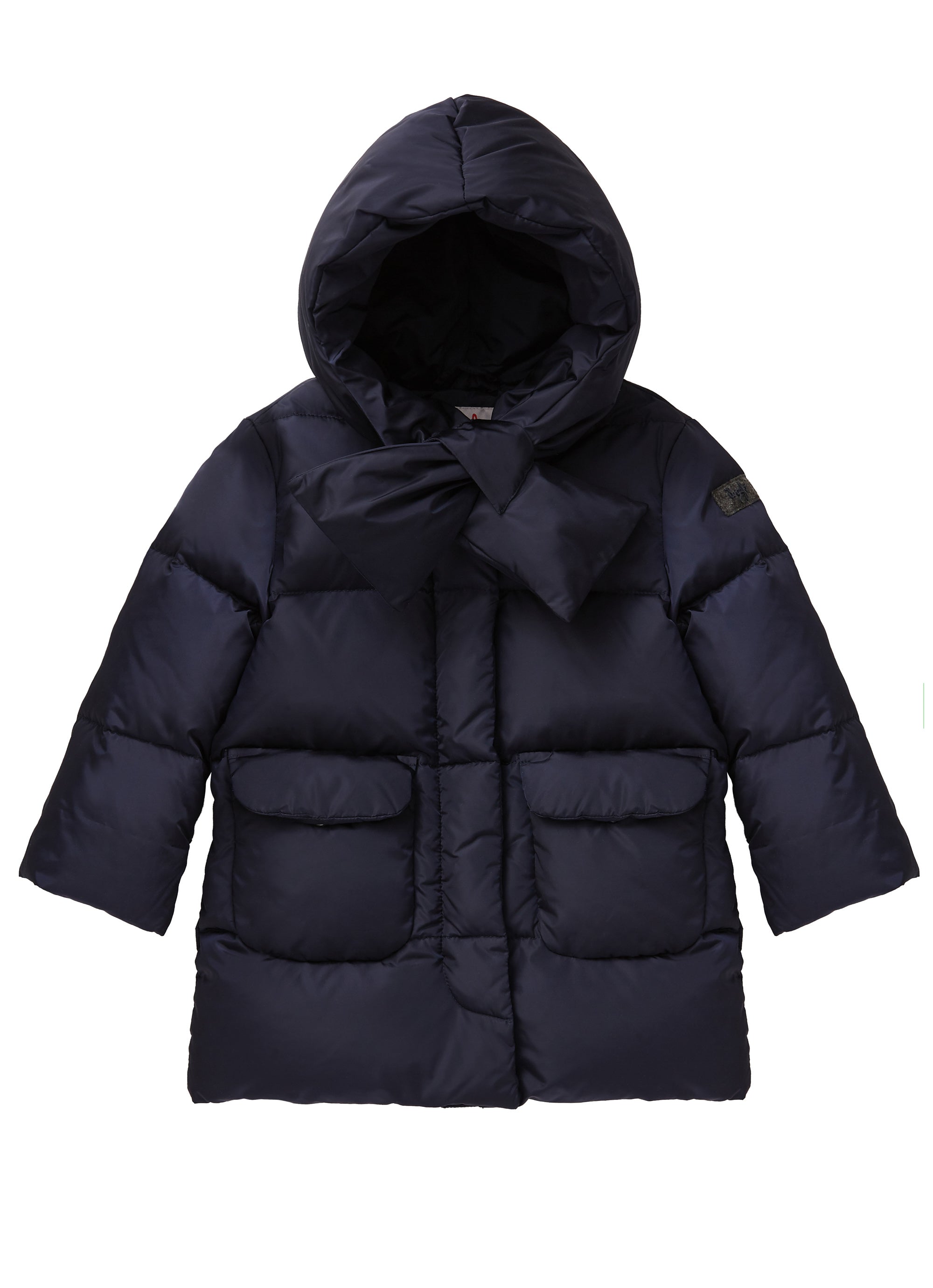 Girls Dark Blue Padded Down Coat
