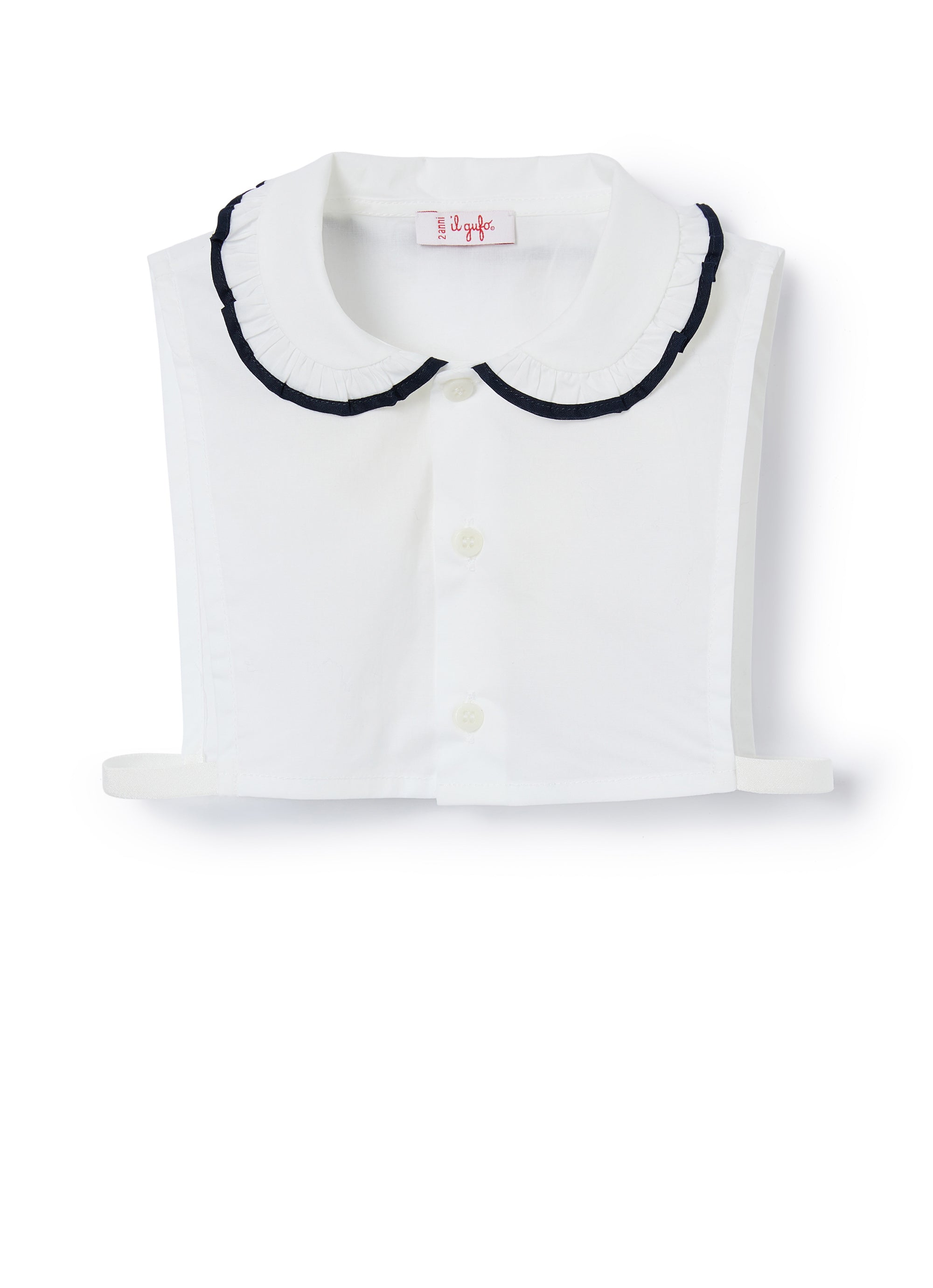Girls White Detachable Collar
