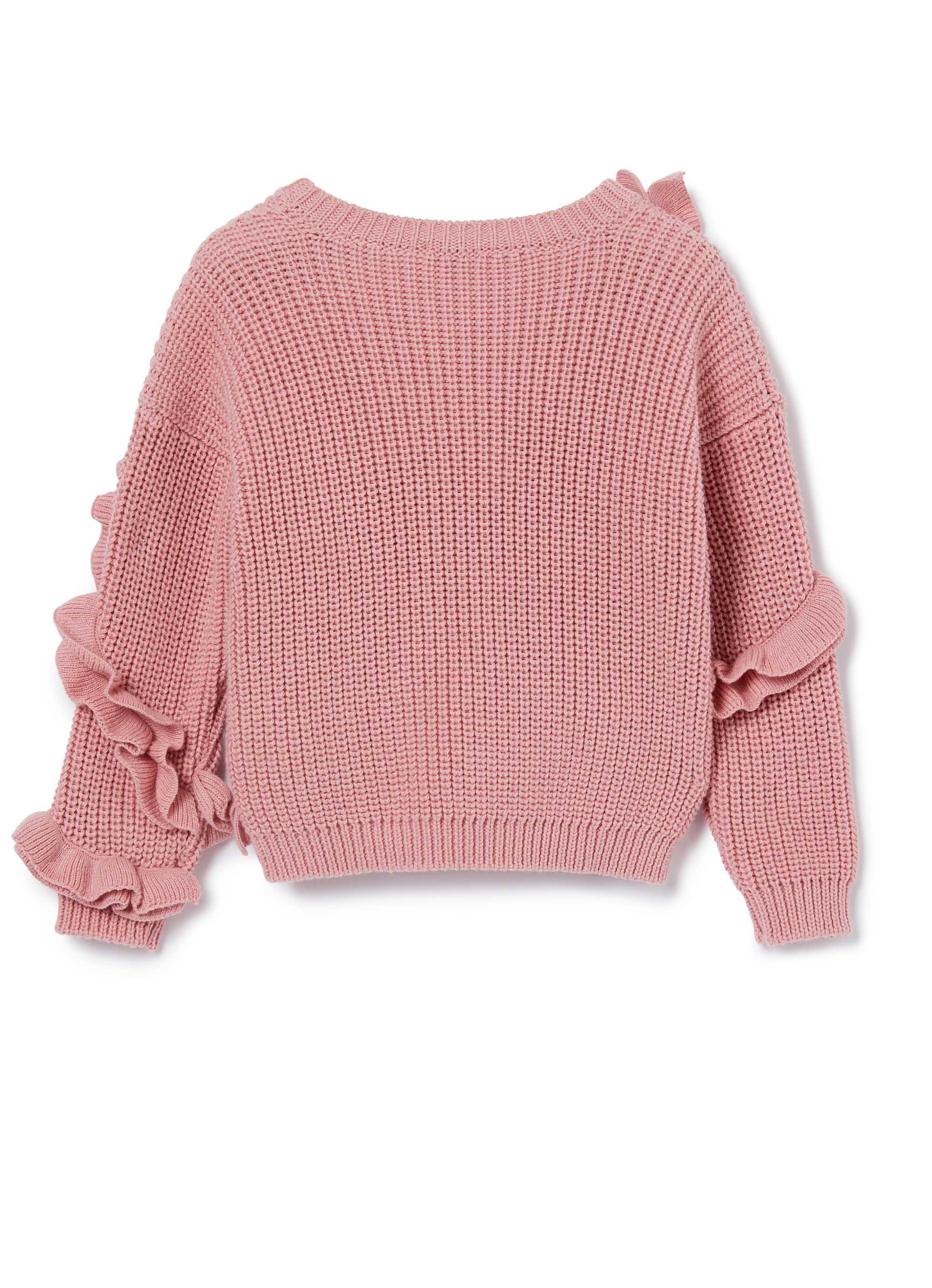 Girls Cameo Rose Cotton Sweater