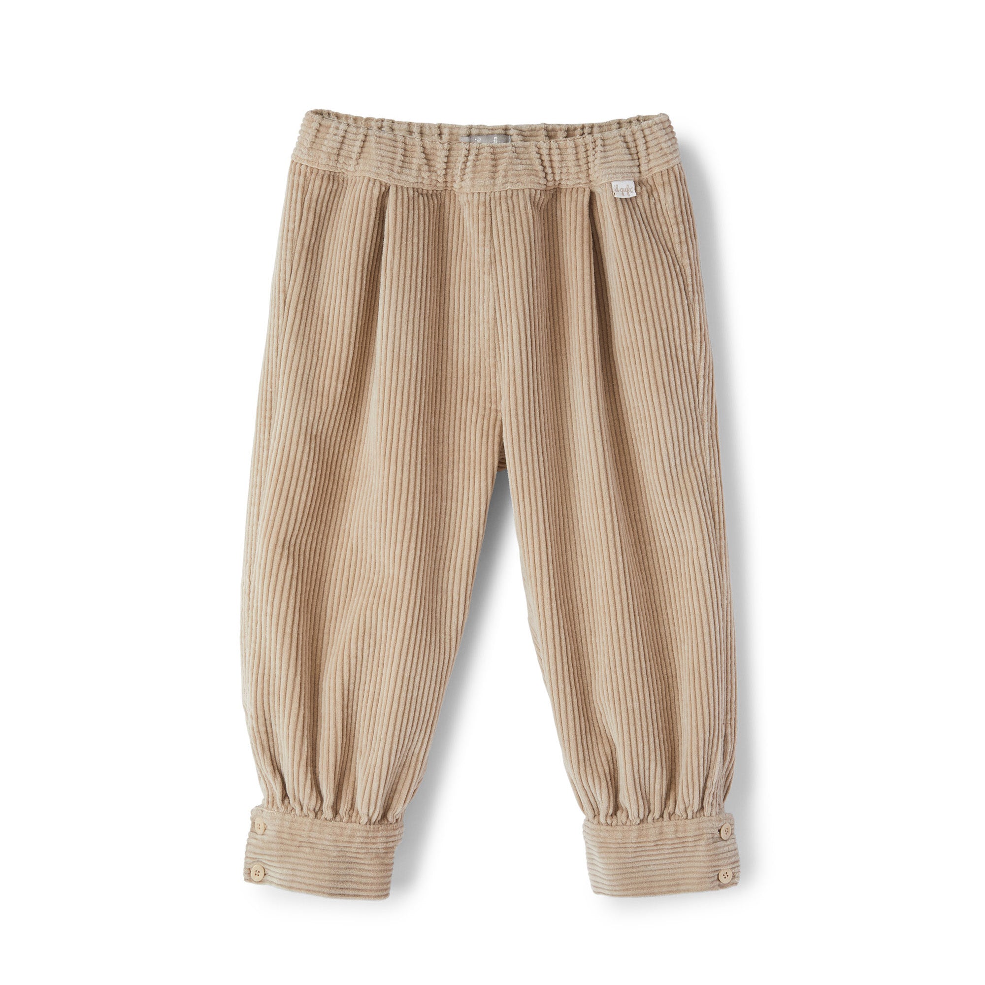Girls Beige Velvet Trousers