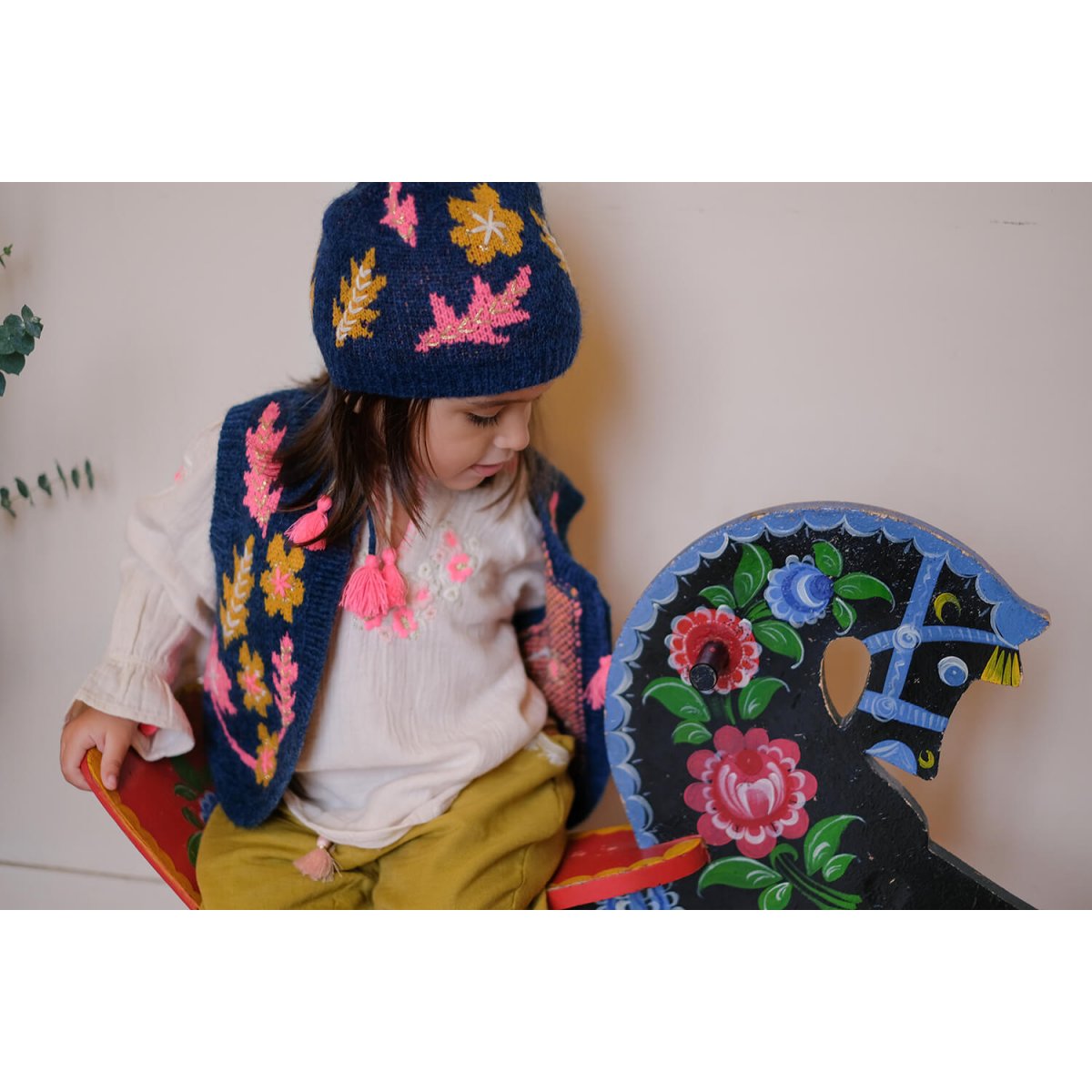 Girls Peacock Gilet
