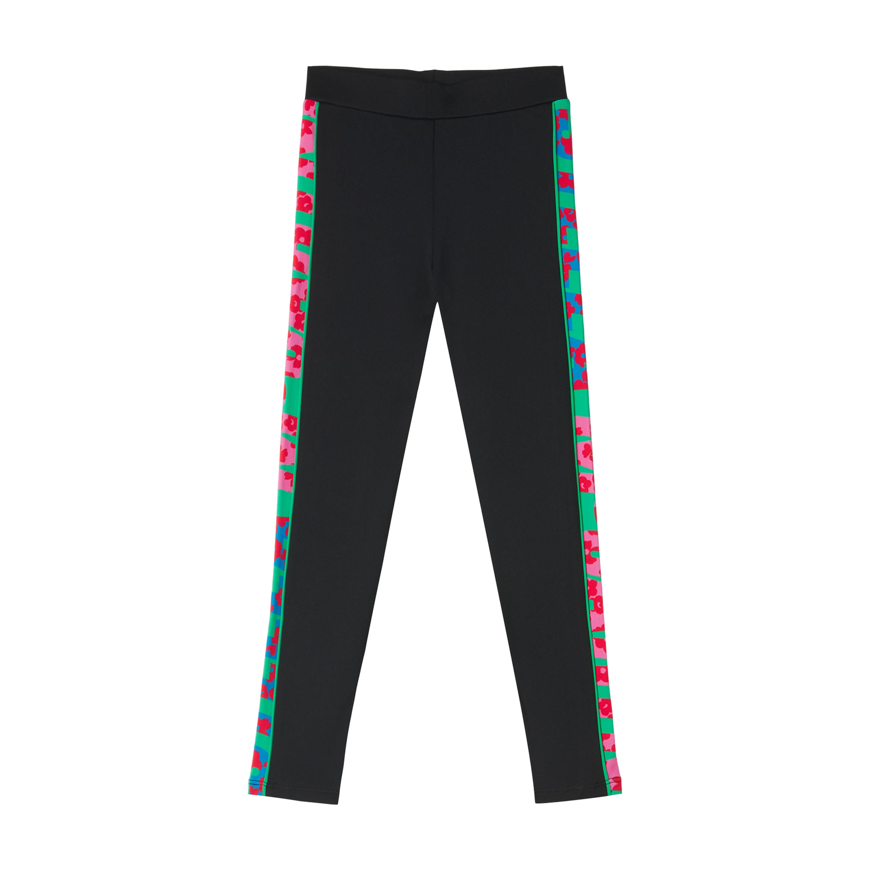 Girls Black Logo Sport Leggings