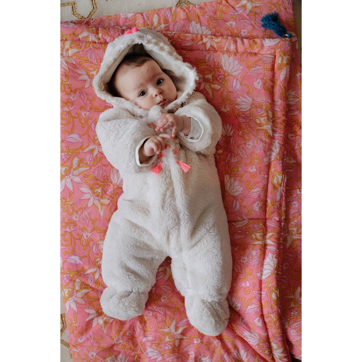 Baby Girls Cream Babysuit