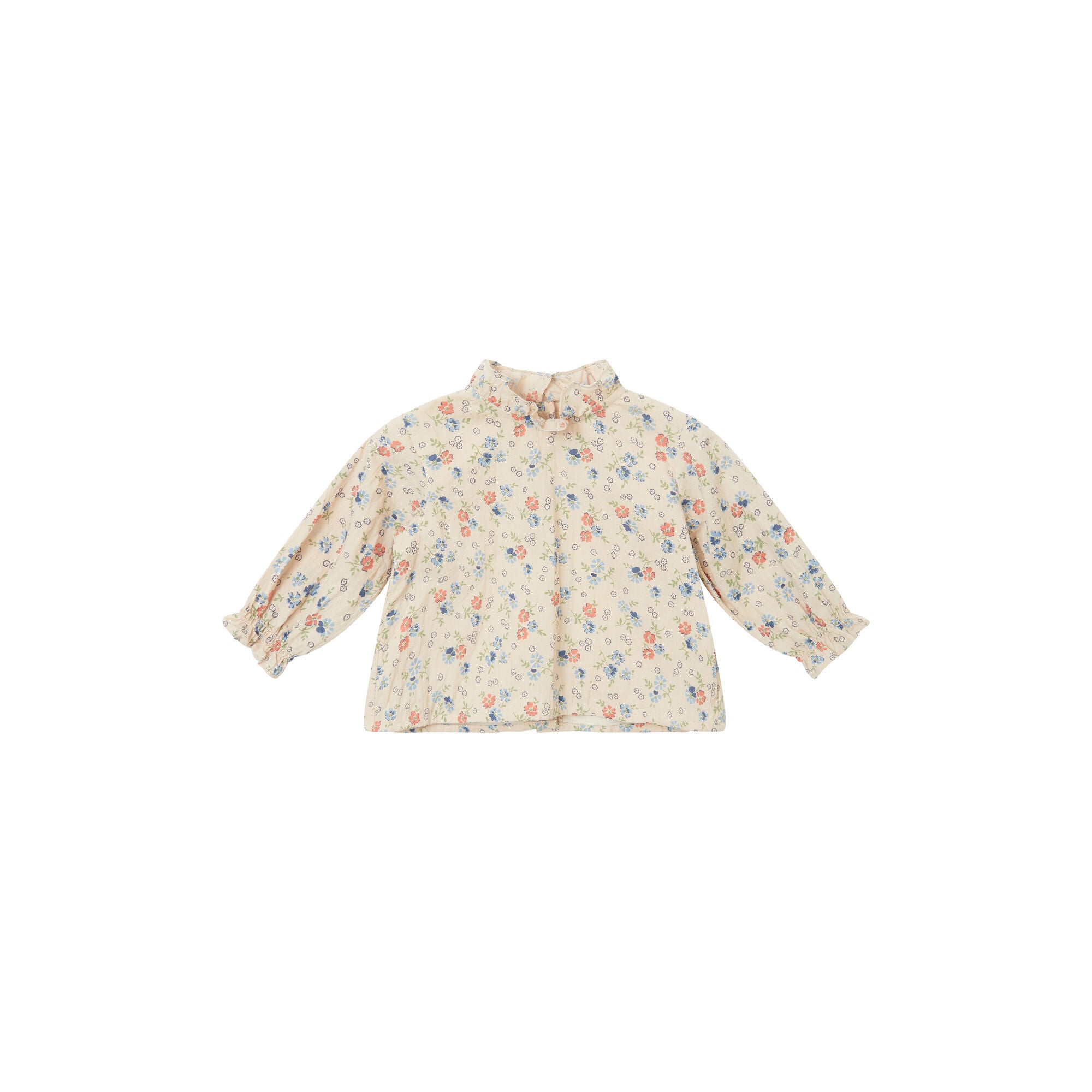 Baby Girls Beige Floral Shirt