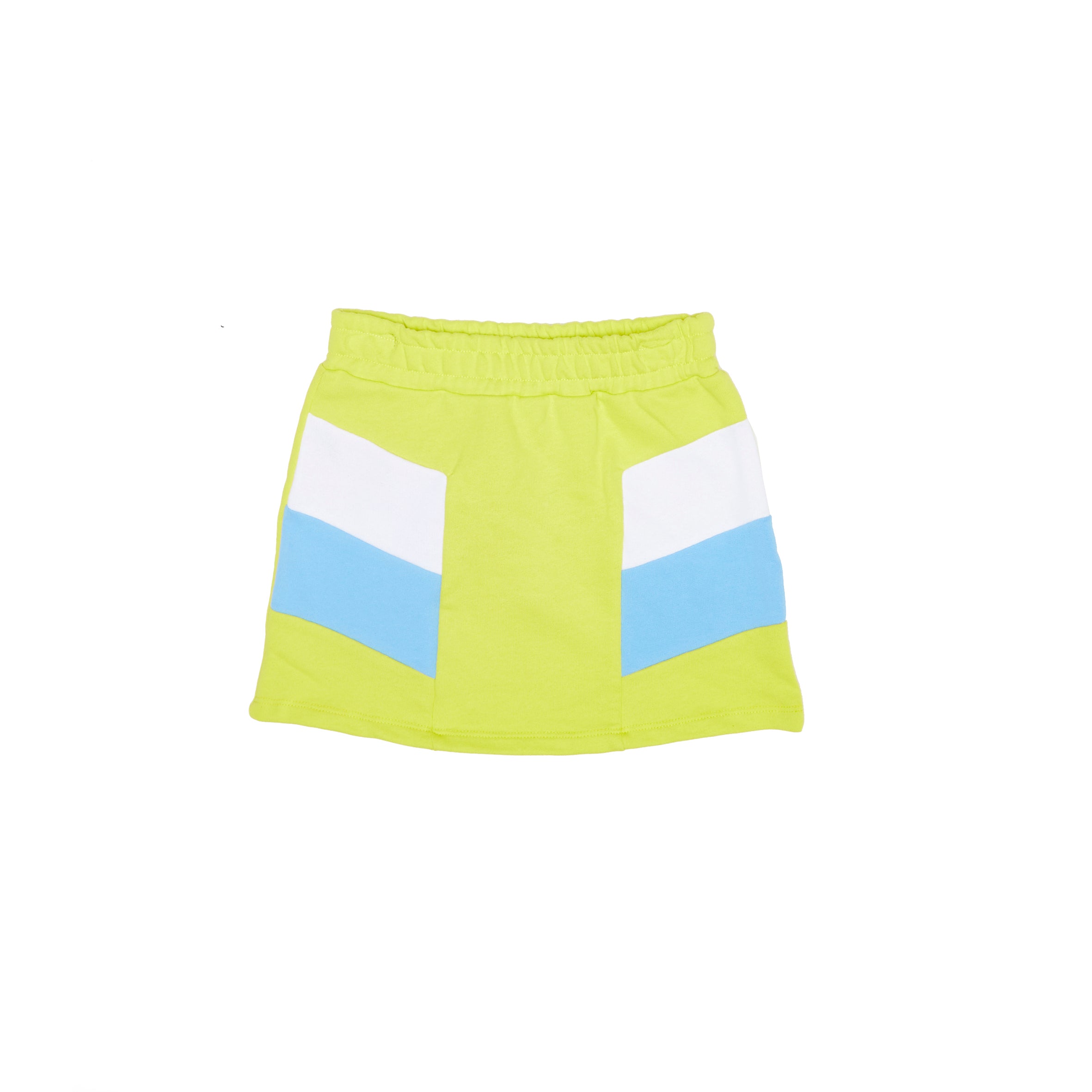 Girls Fluo Yellow Cotton Skirt