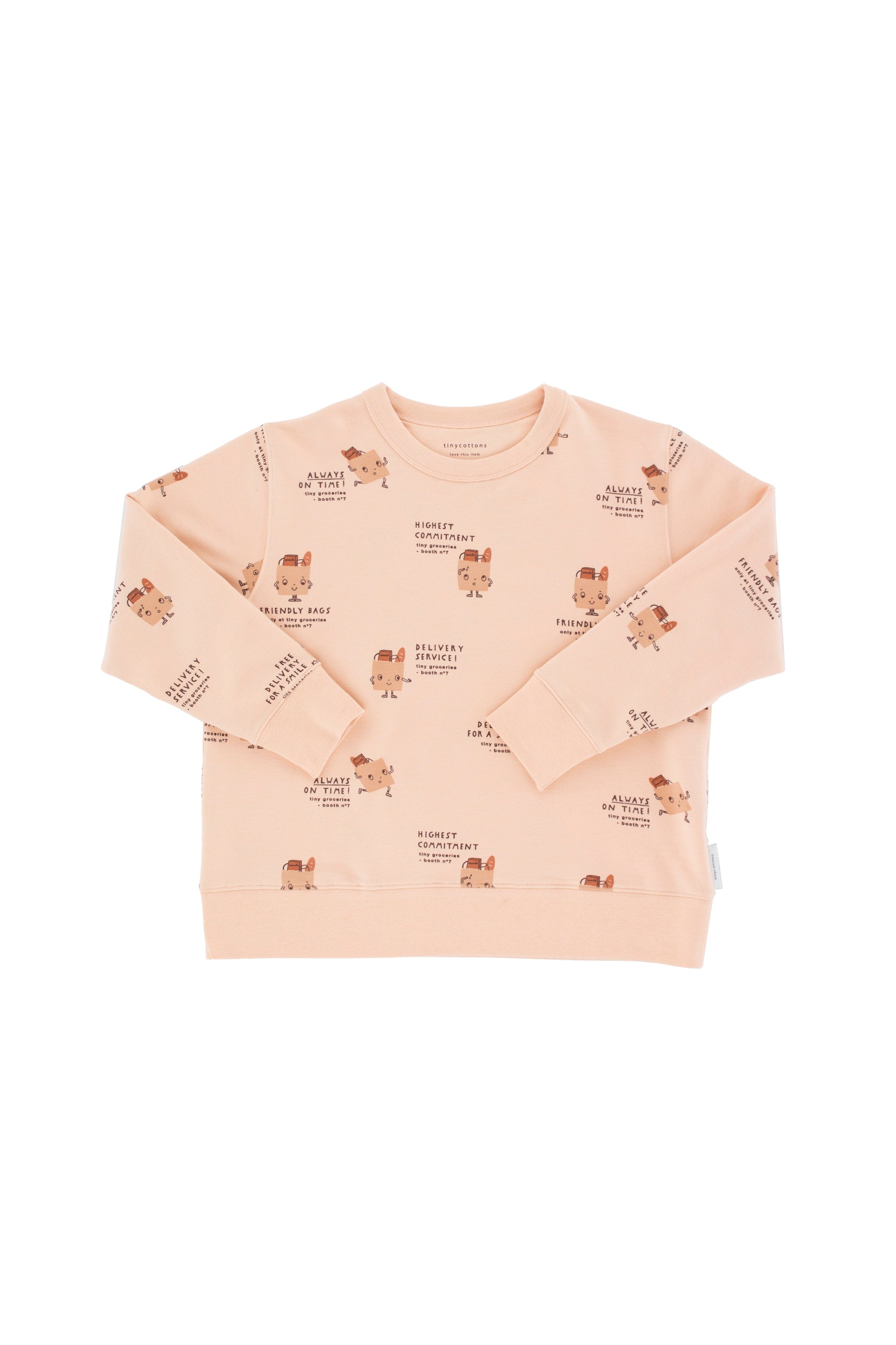 Girls Dark Nude Cotton Sweatshirt