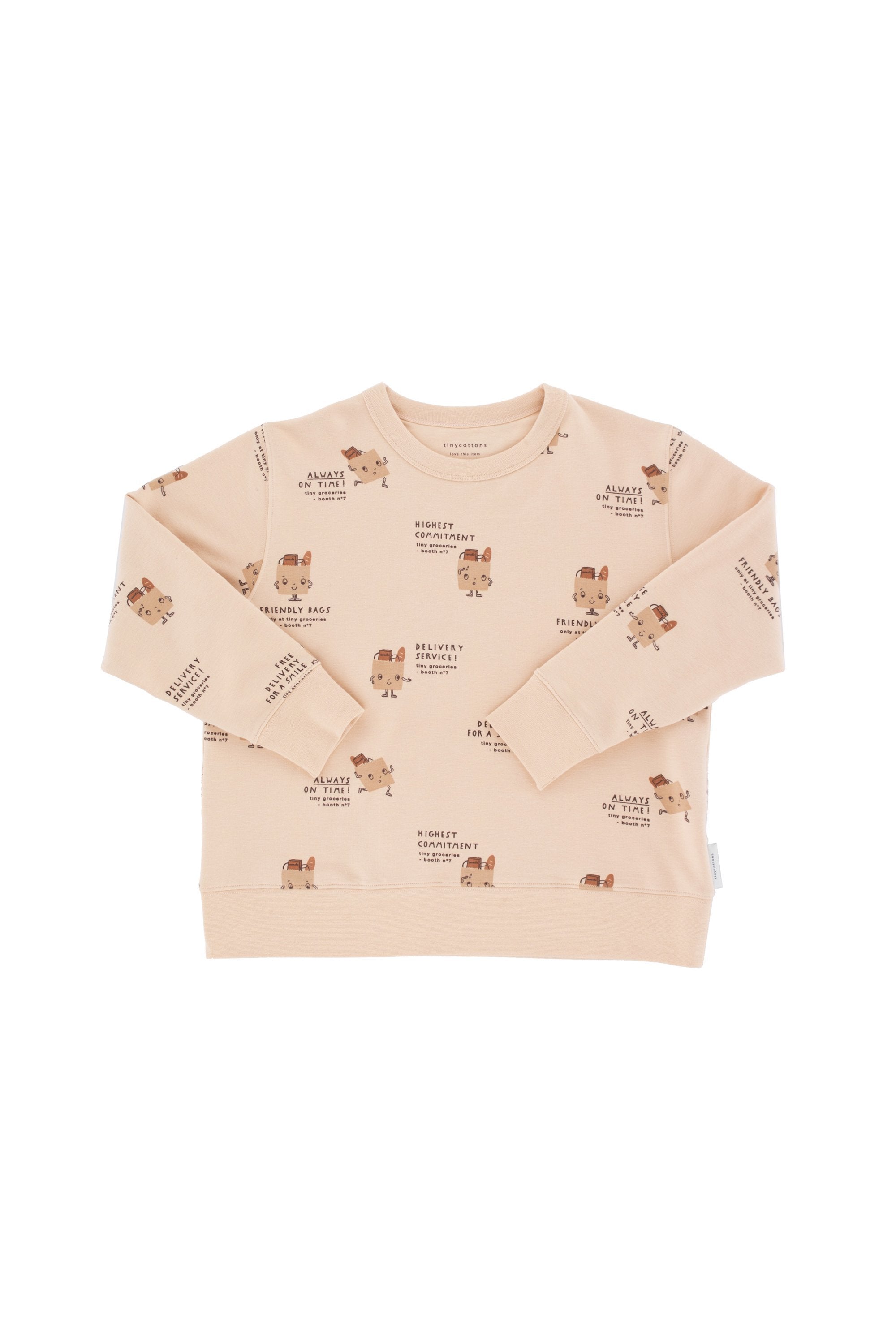 Girls Dark Nude Cotton Sweatshirt