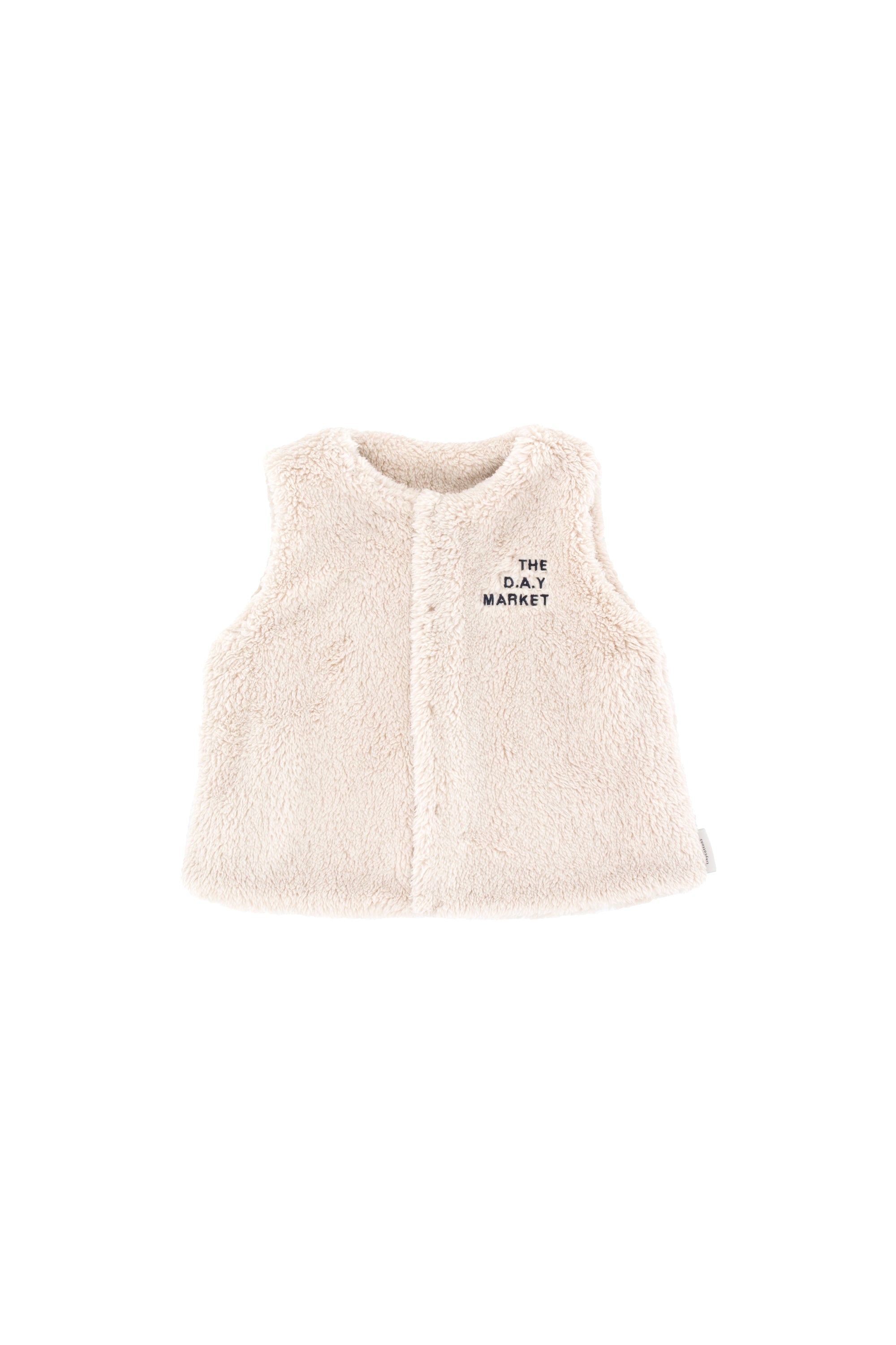 Girls Beige Fluffy Vest