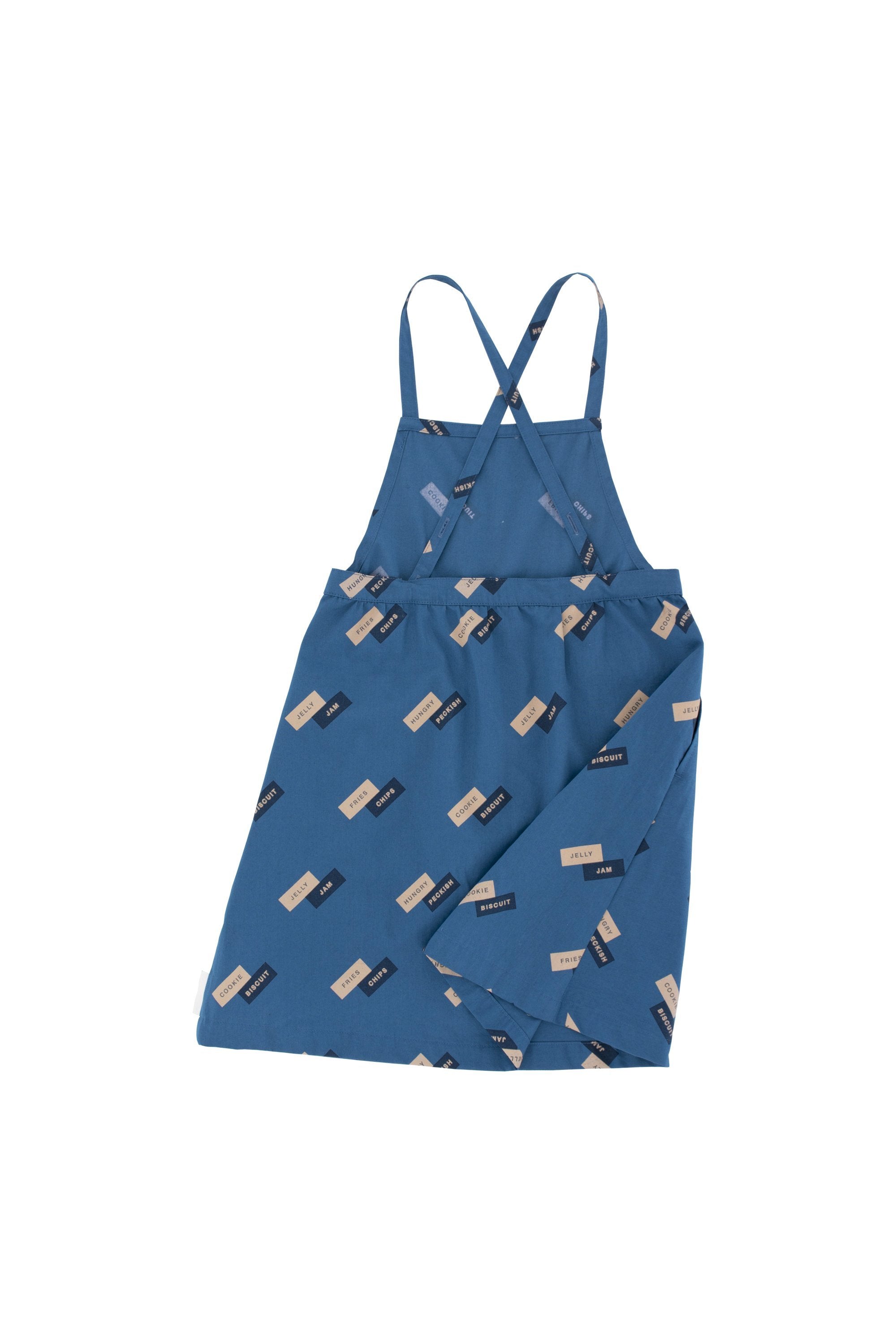 Girls Light Navy Cotton Dress