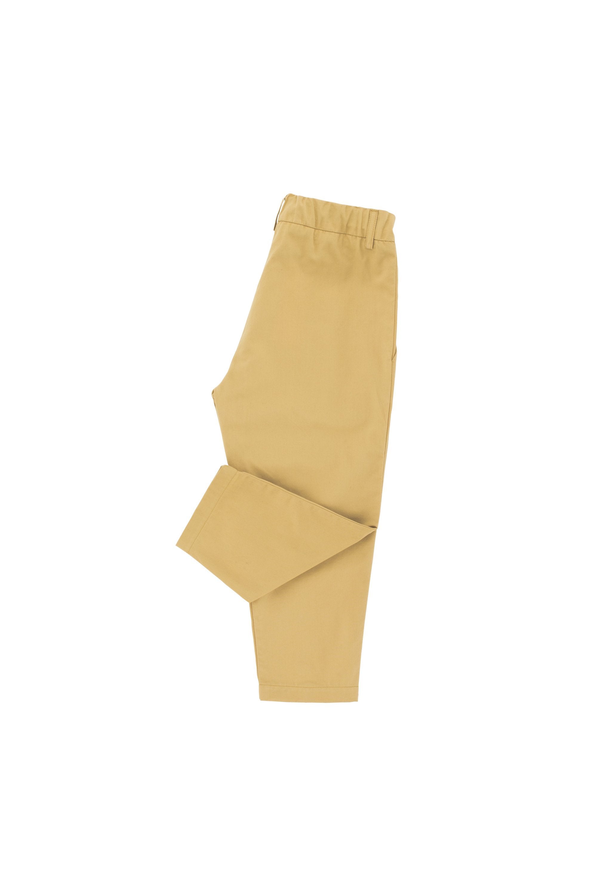 Girls Yellow Cotton Trousers