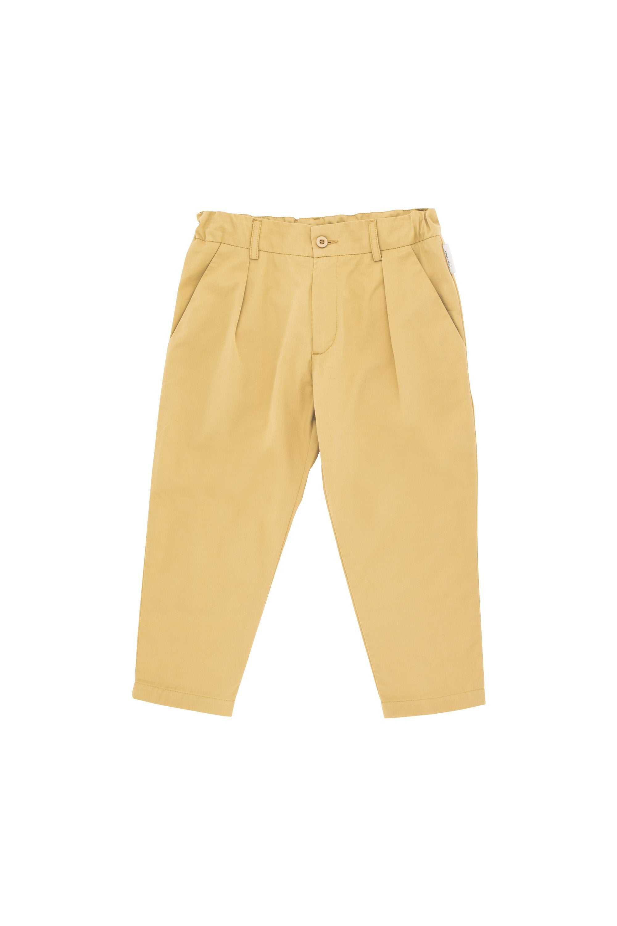 Girls Yellow Cotton Trousers