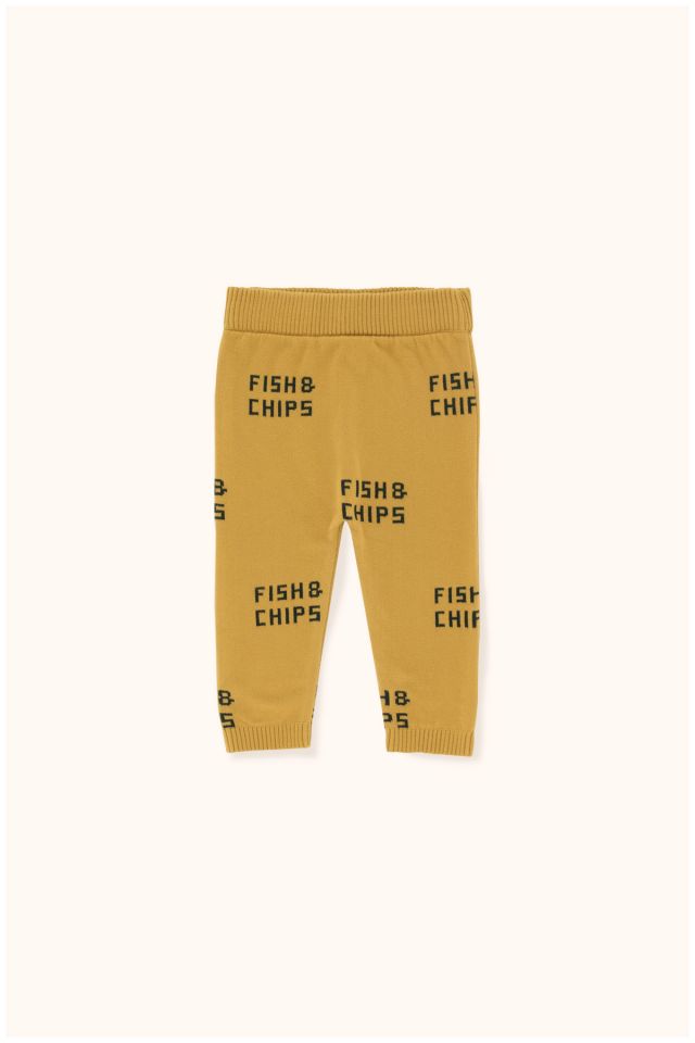 Girls Mustard & Dark Green Cotton Trousers