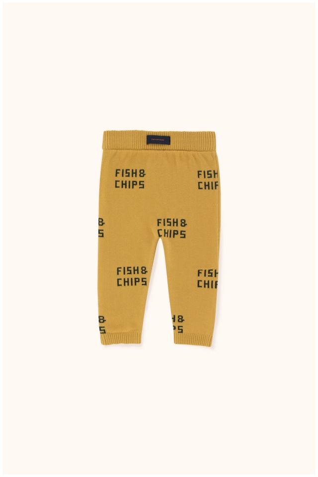 Girls Mustard & Dark Green Cotton Trousers