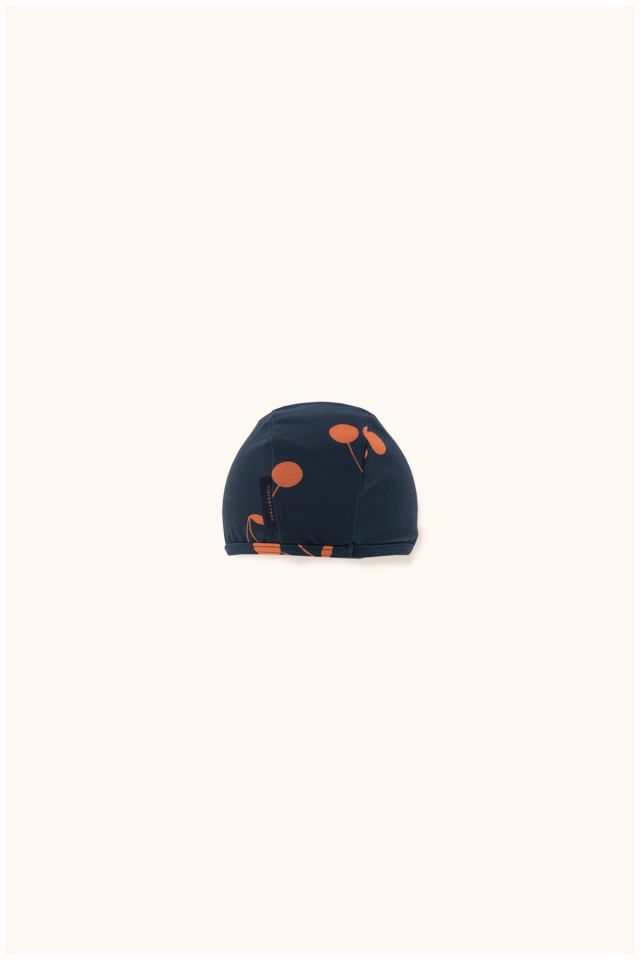 Girls Navy & Red Cherries Swim Hat