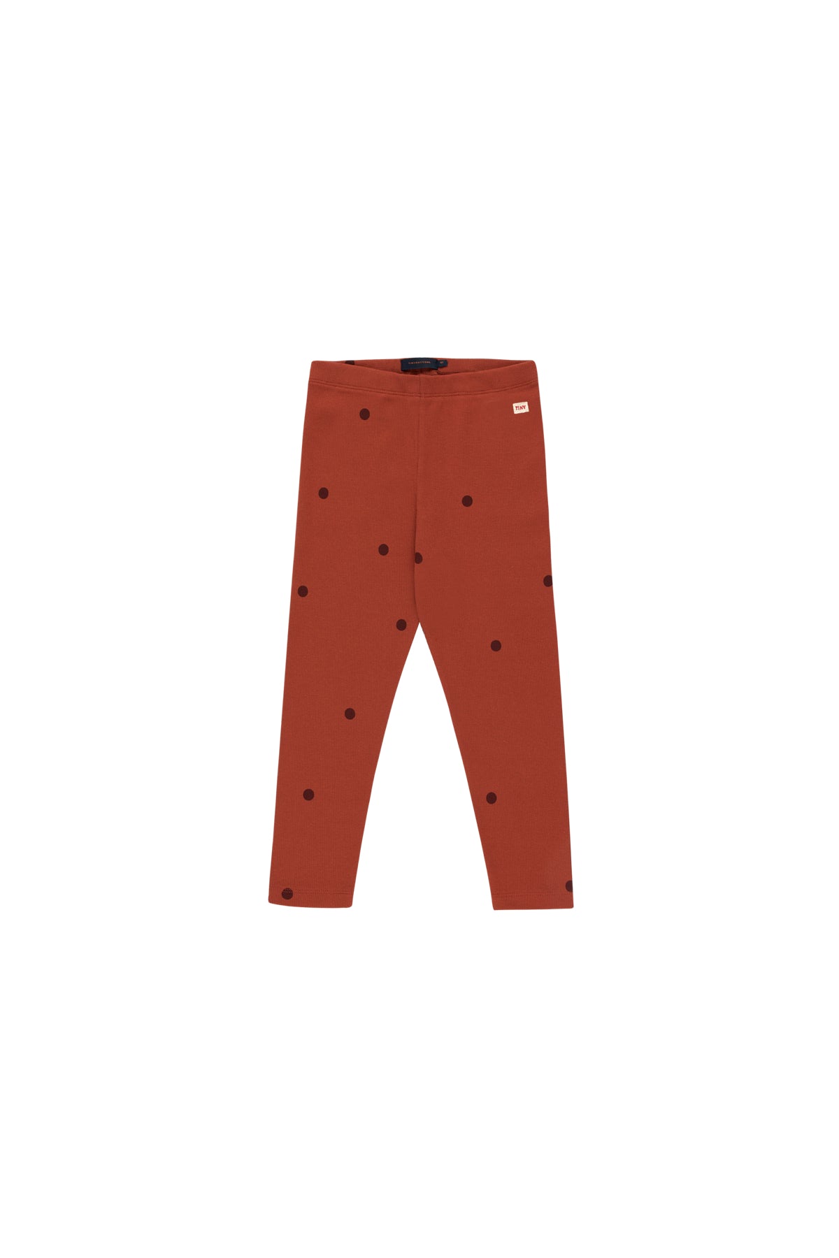 Girls Dark Brown Dots Cotton Leggings