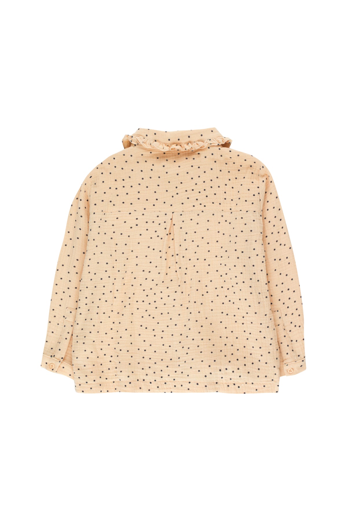 Girls Cappuccino Dots Cotton Shirt