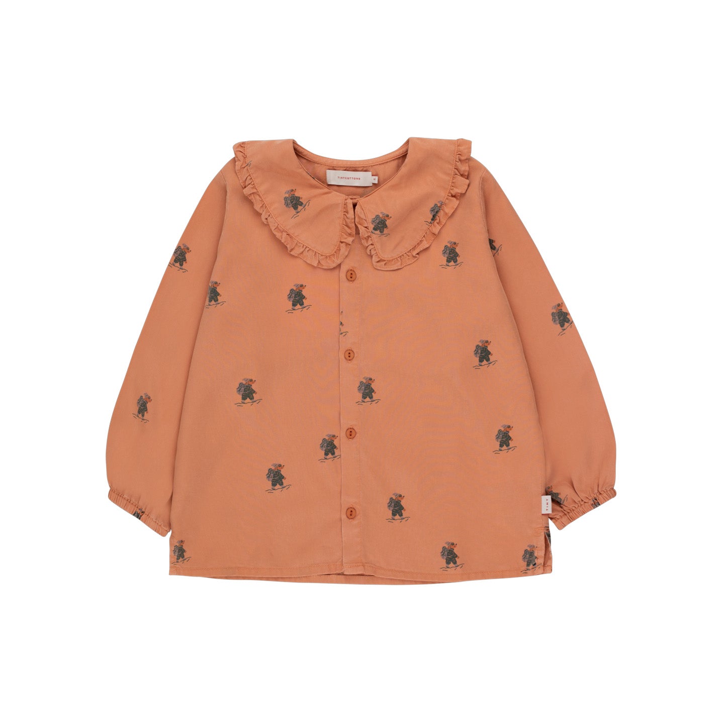 Girls Caramel Printed Shirt
