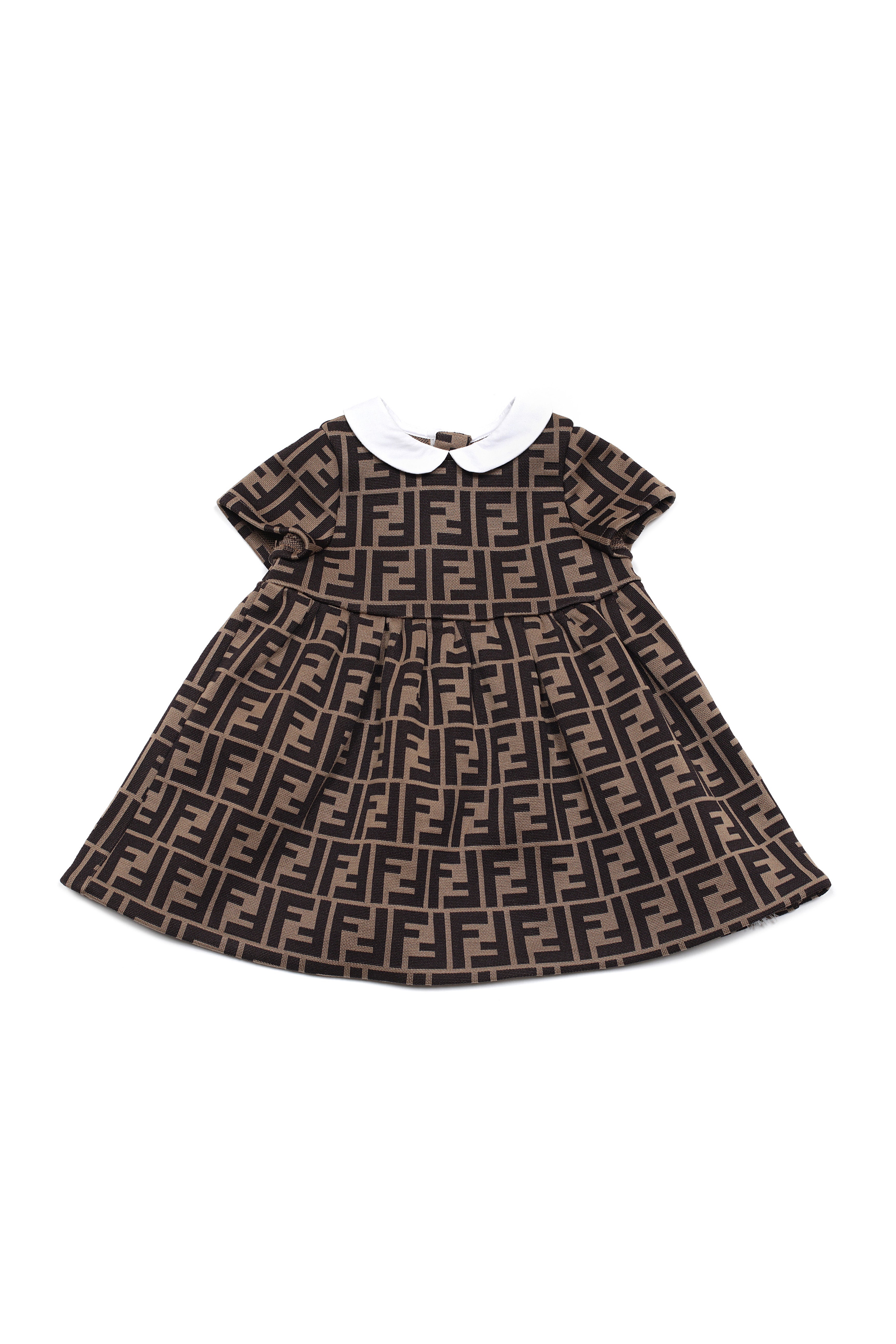 Baby Girls Beige FF Cotton Dress