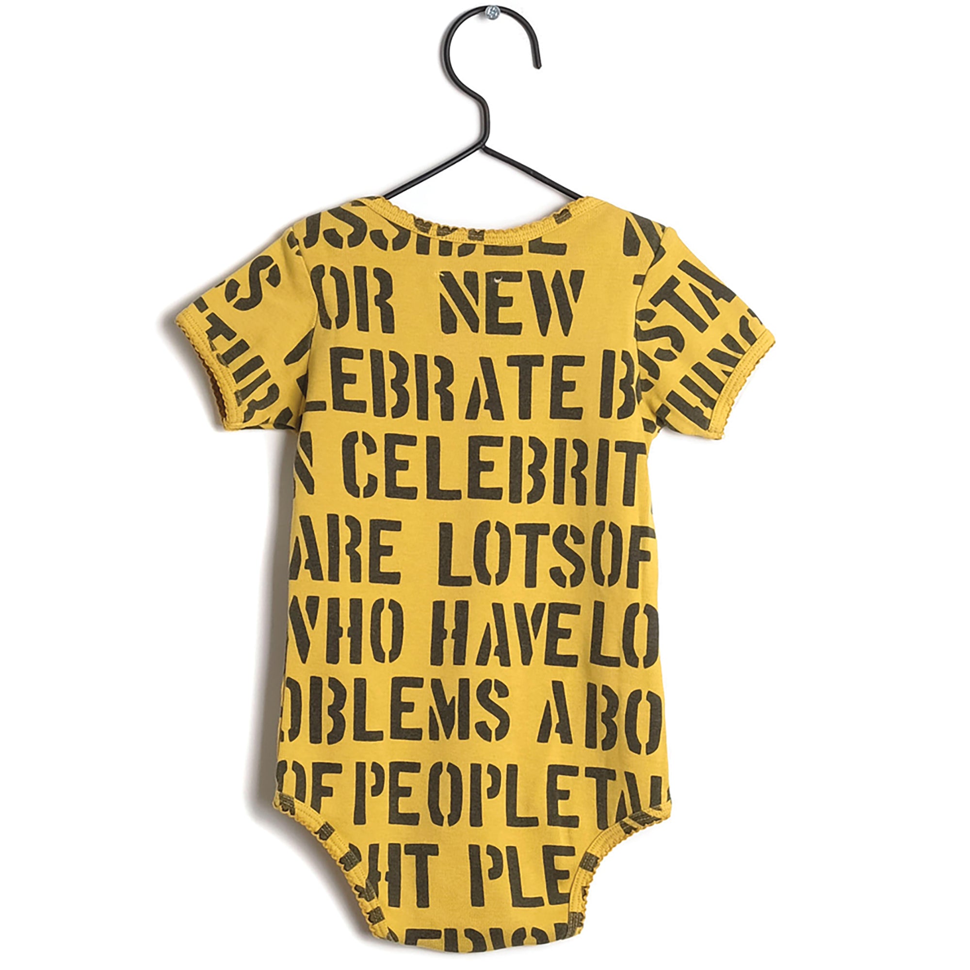 Baby Yellow Printed Cotton Babysuit