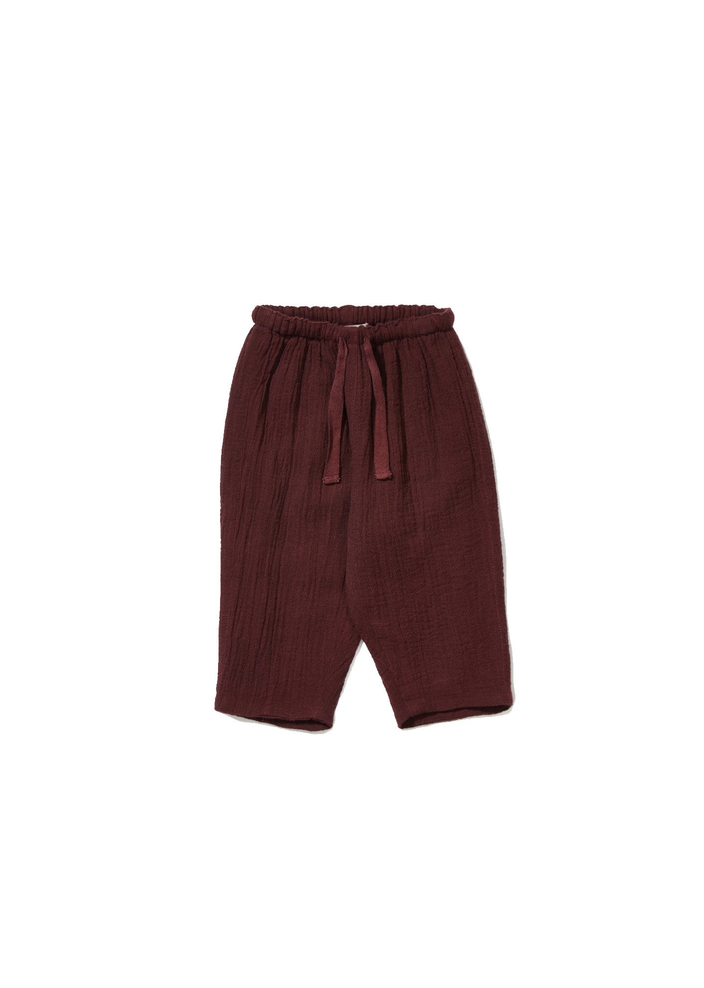 Baby Brick Red Cotton Trousers