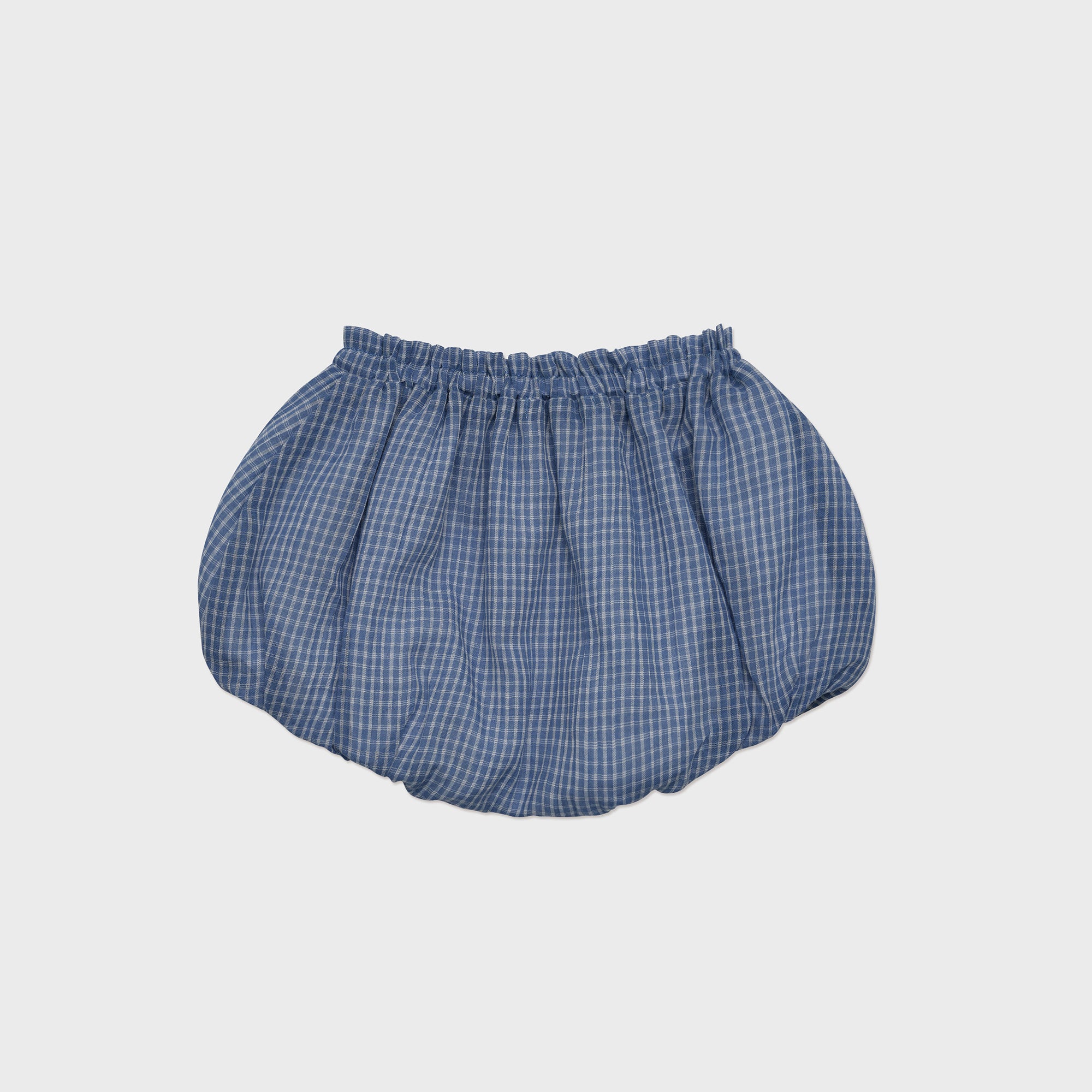 Baby Girls Blue Check Cotton Bloomers