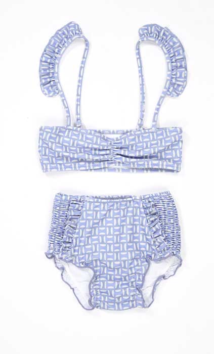 Girls Light Blue Swimsuit