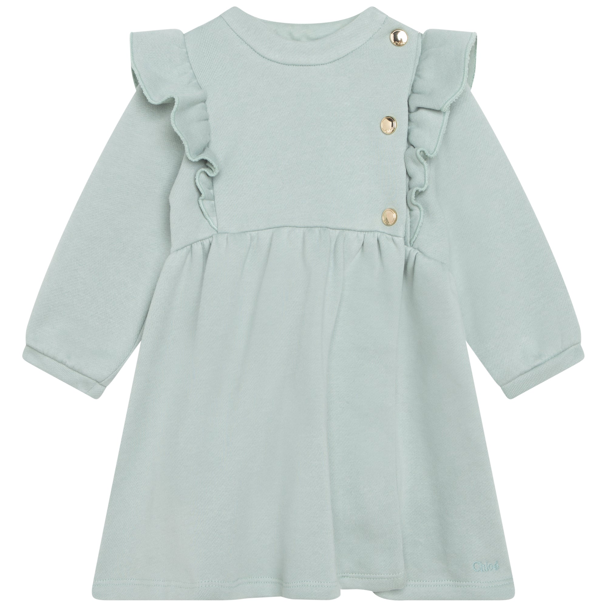 Baby Girls Green Cotton Dress