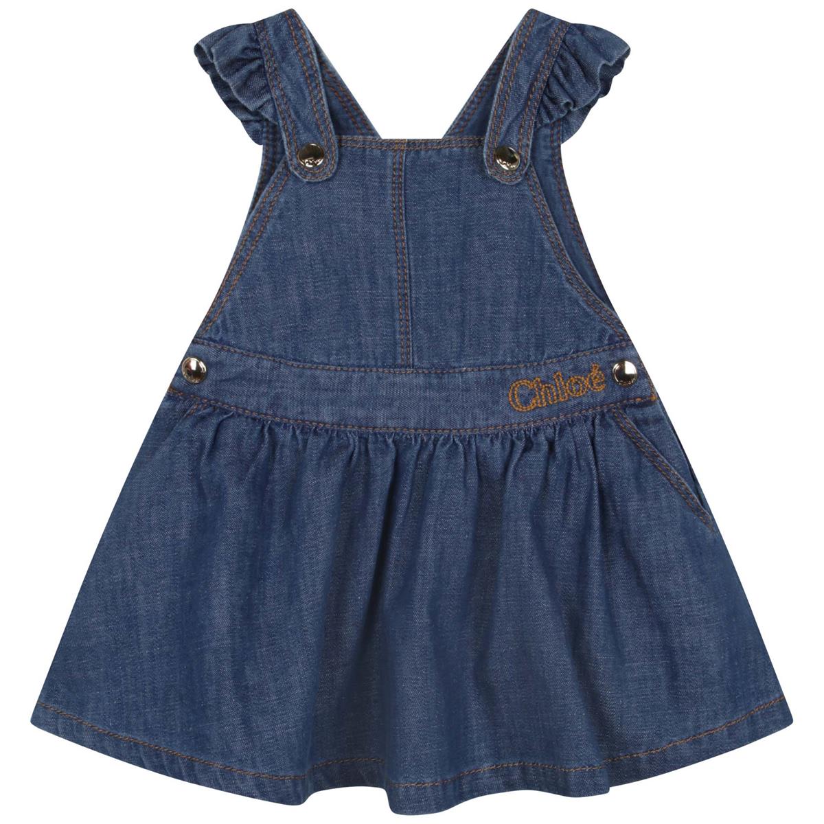 Baby Girls Denim Blue Dress