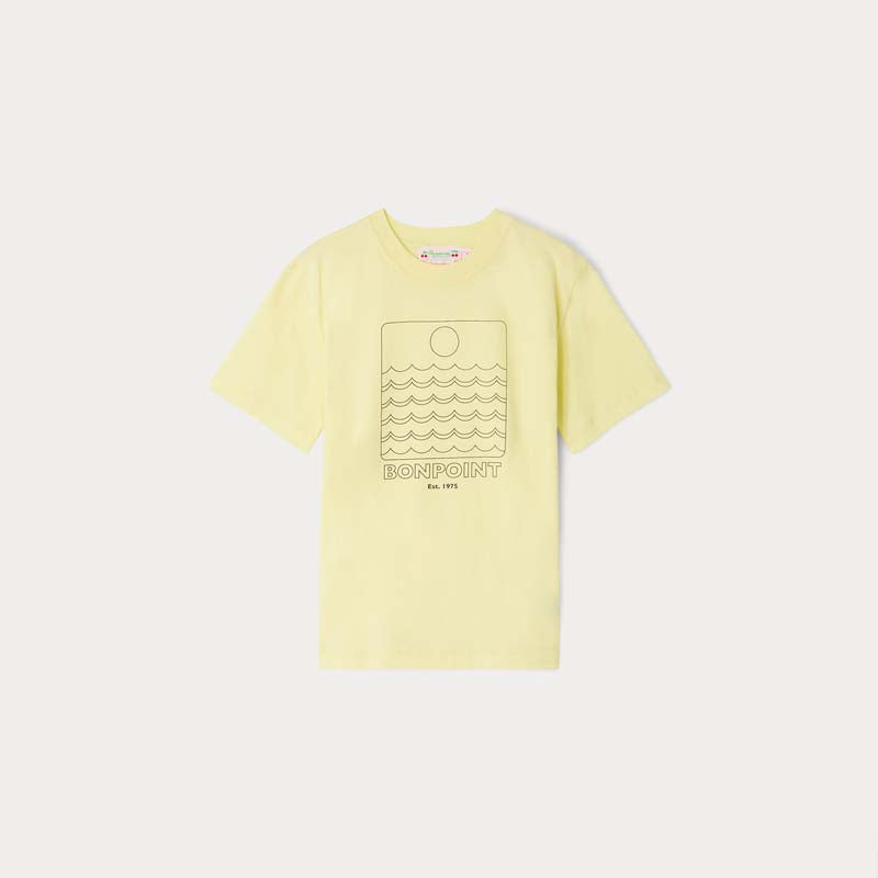 Girls Yellow Logo Cotton T-Shirt